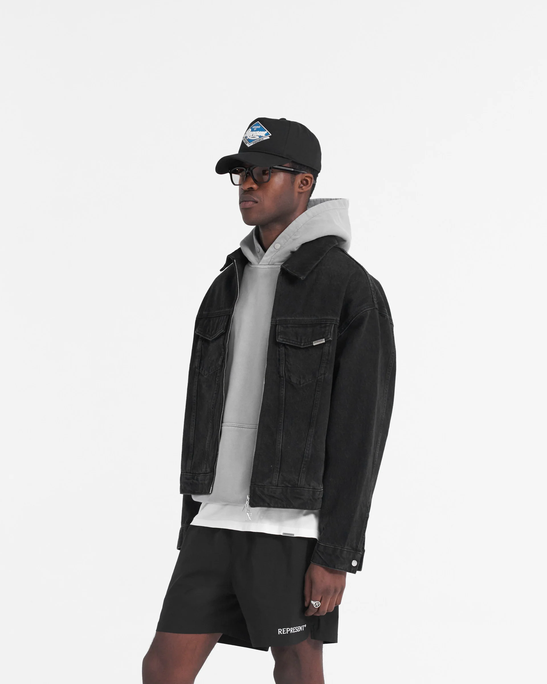 R4 Denim Jacket - Black - Image 2