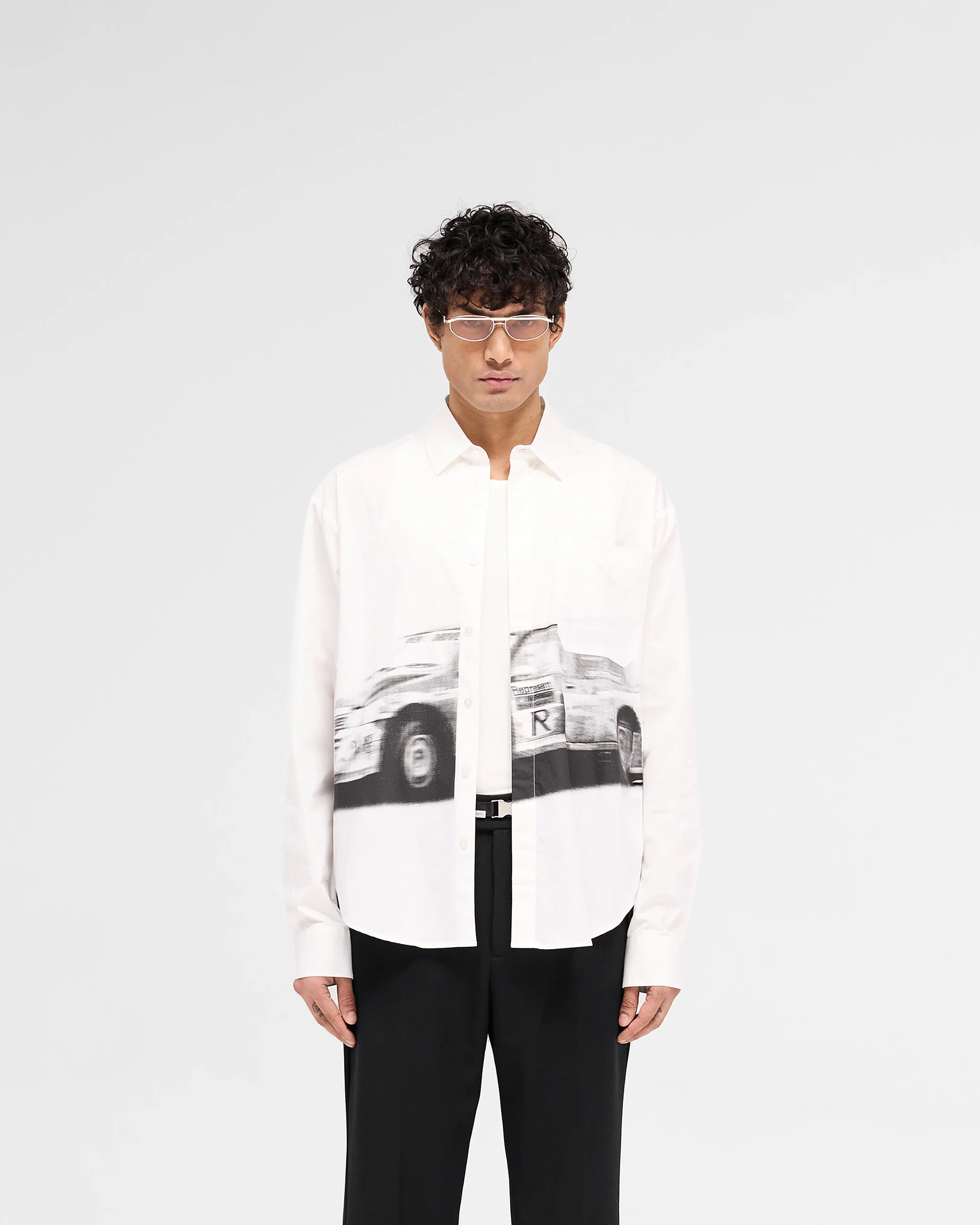 Raceway Shirt - Off White - Image 3