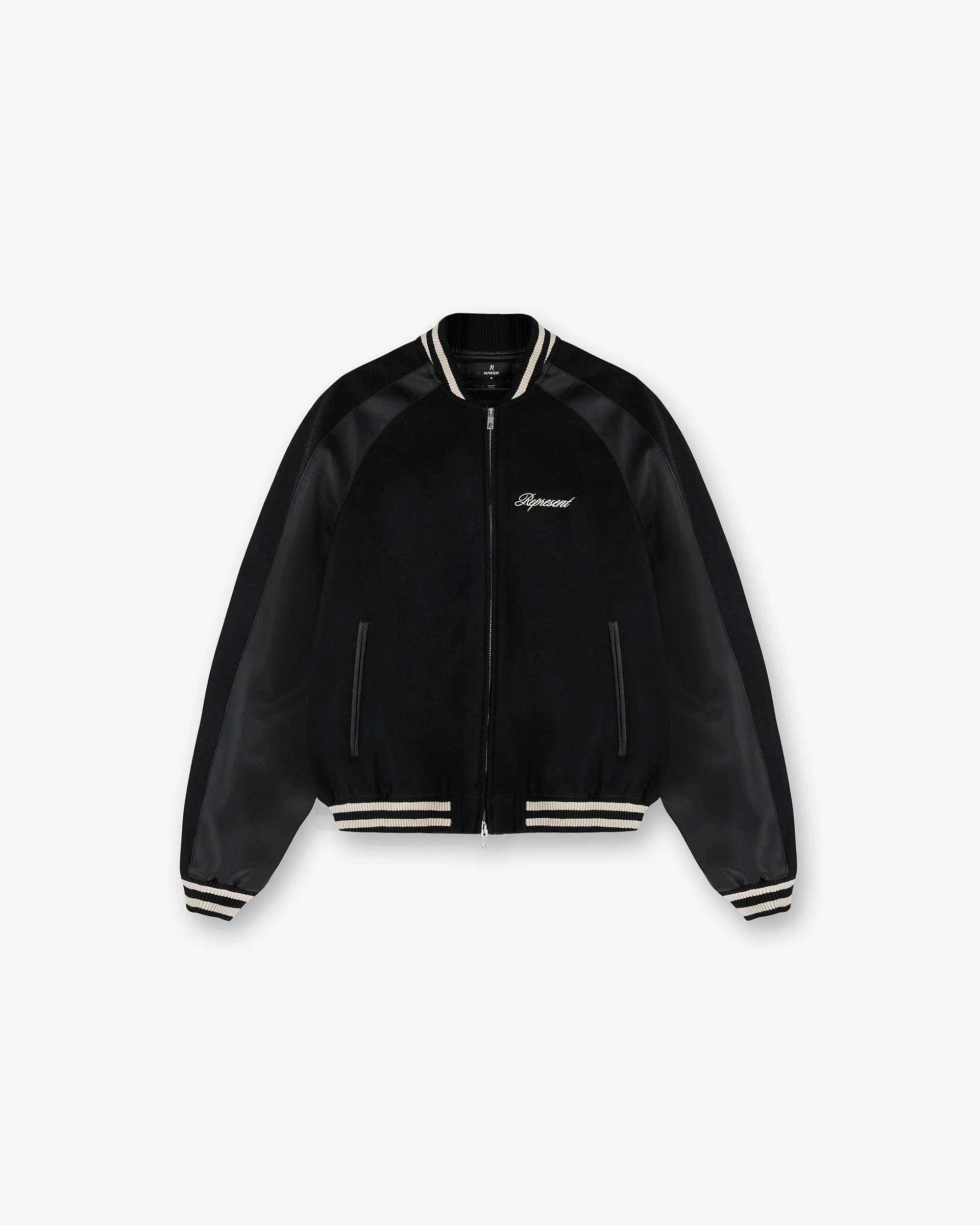 Raglan Varsity Jacket - Black
