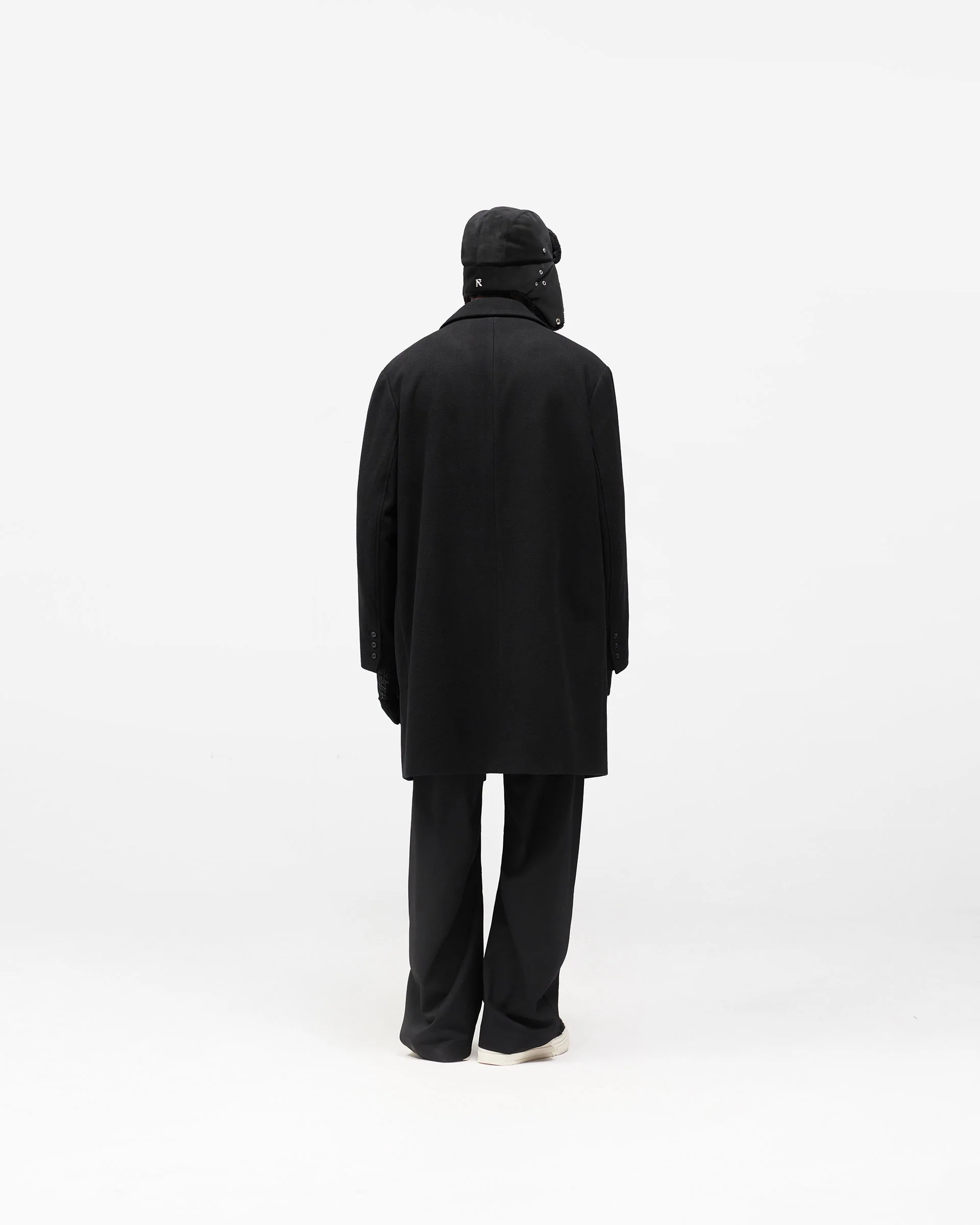 Relaxed Overcoat - Jet Black - Image 14