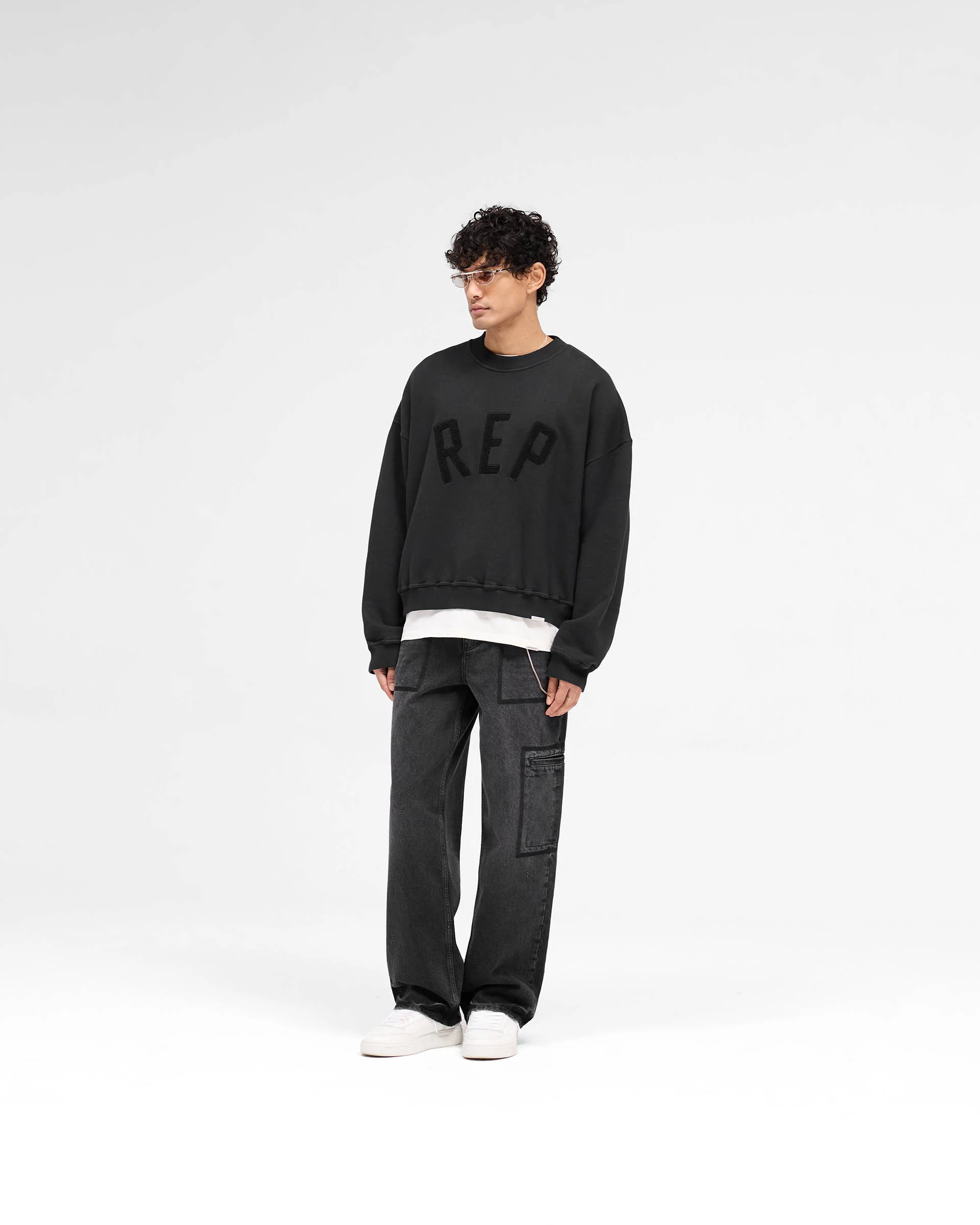 Rep Applique Sweater - Off Black - Image 6