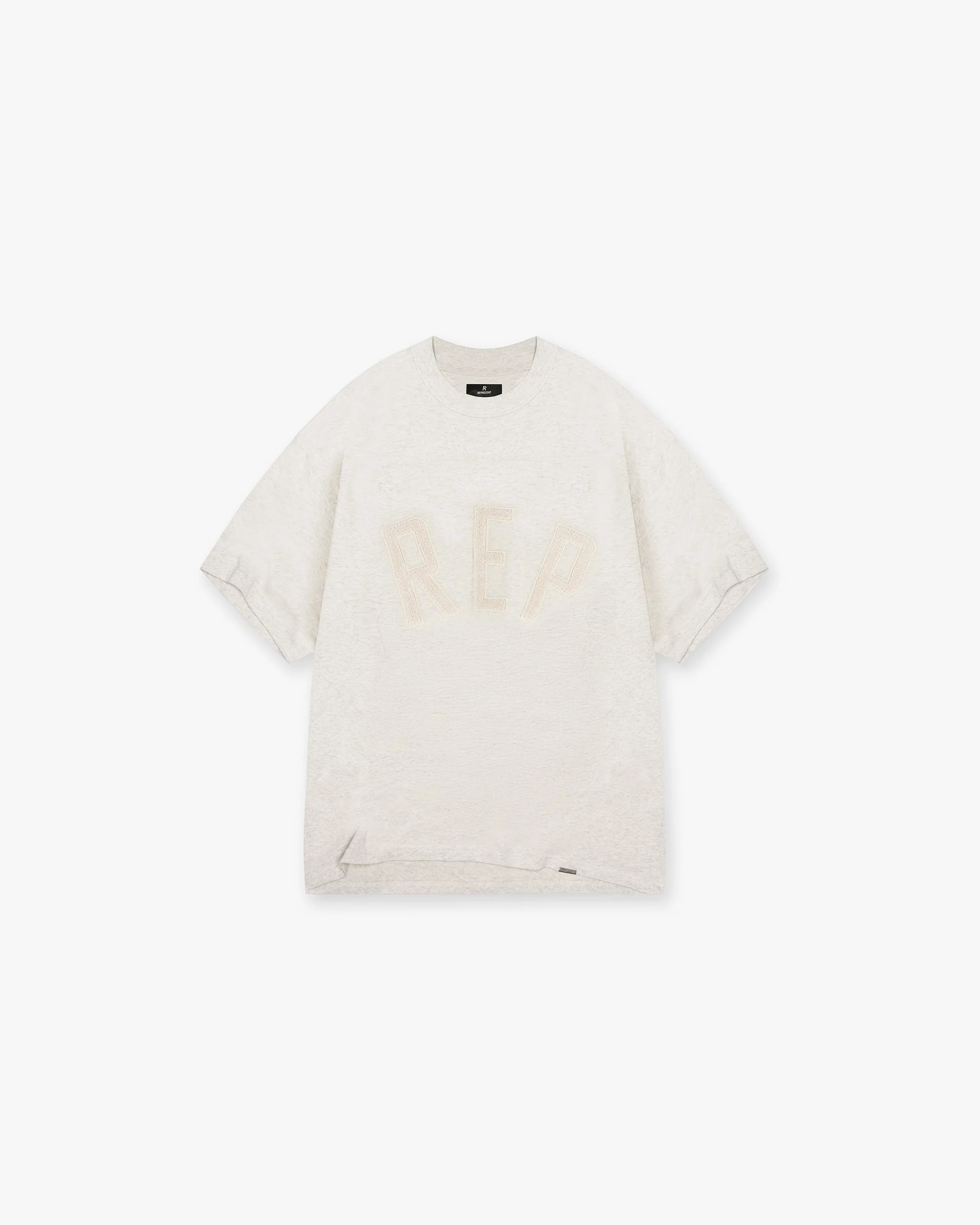 Rep Applique T-Shirt - Cream Marl