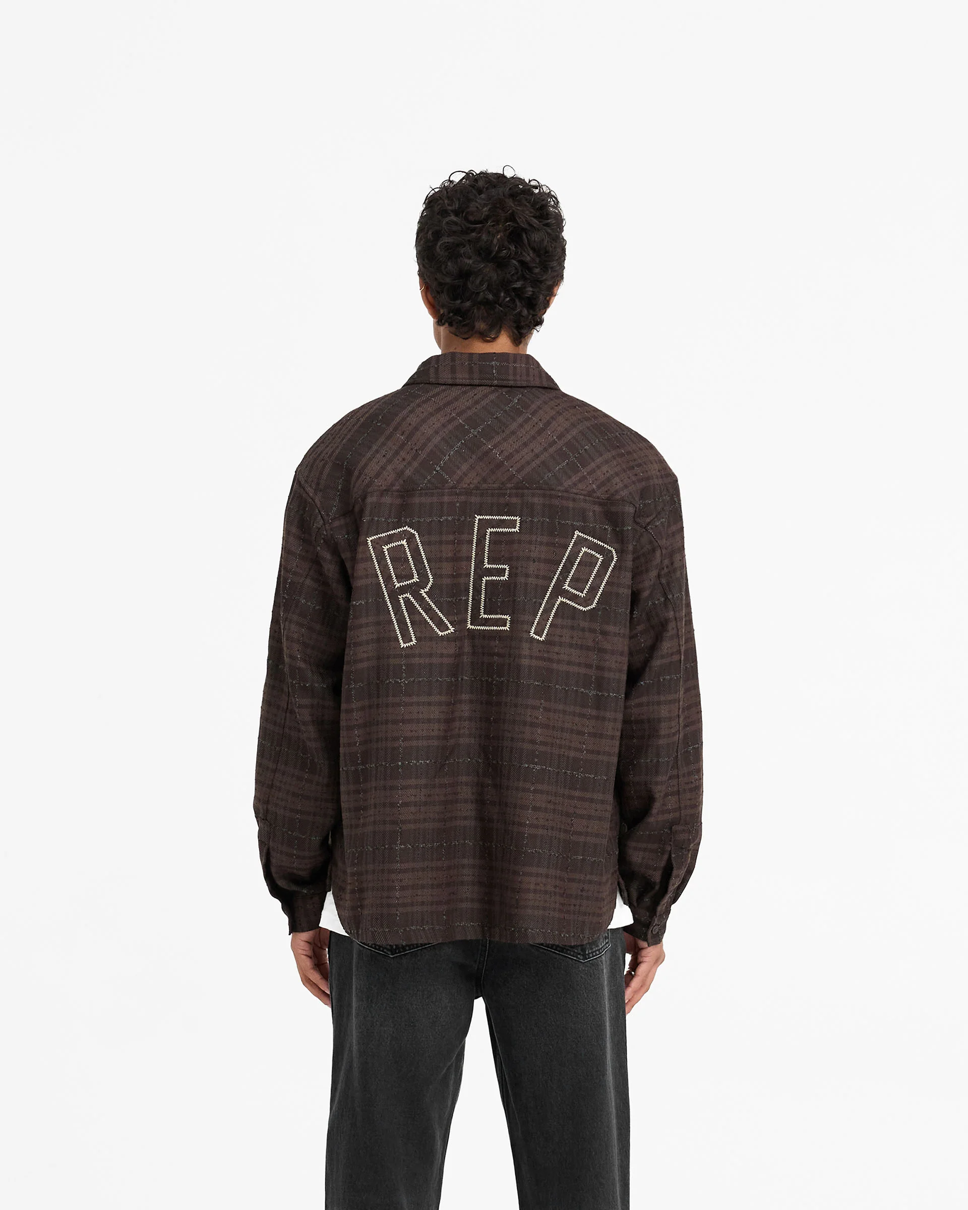 Rep Flannel Shirt - Coffee - Image 5