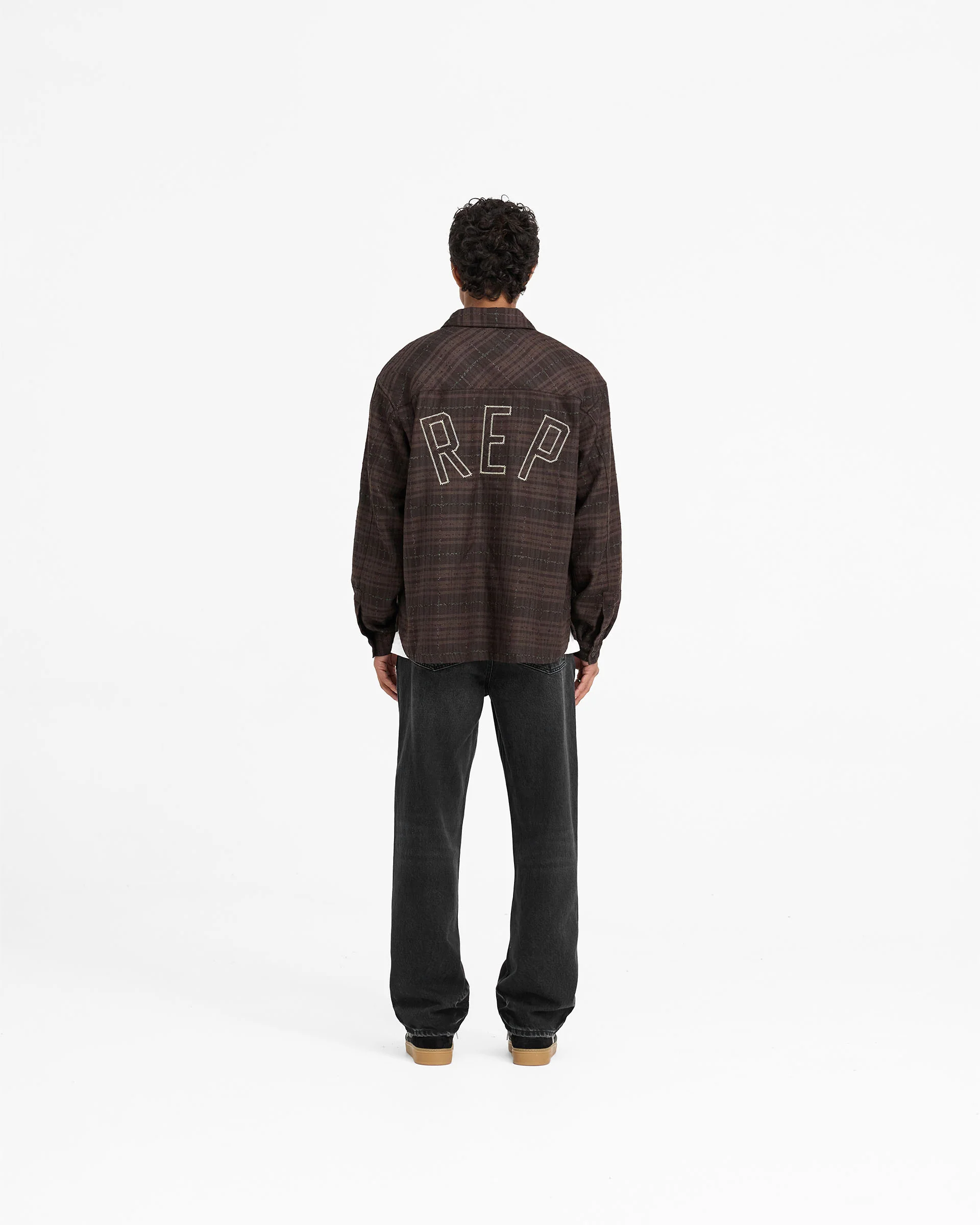 Rep Flannel Shirt - Coffee - Image 8