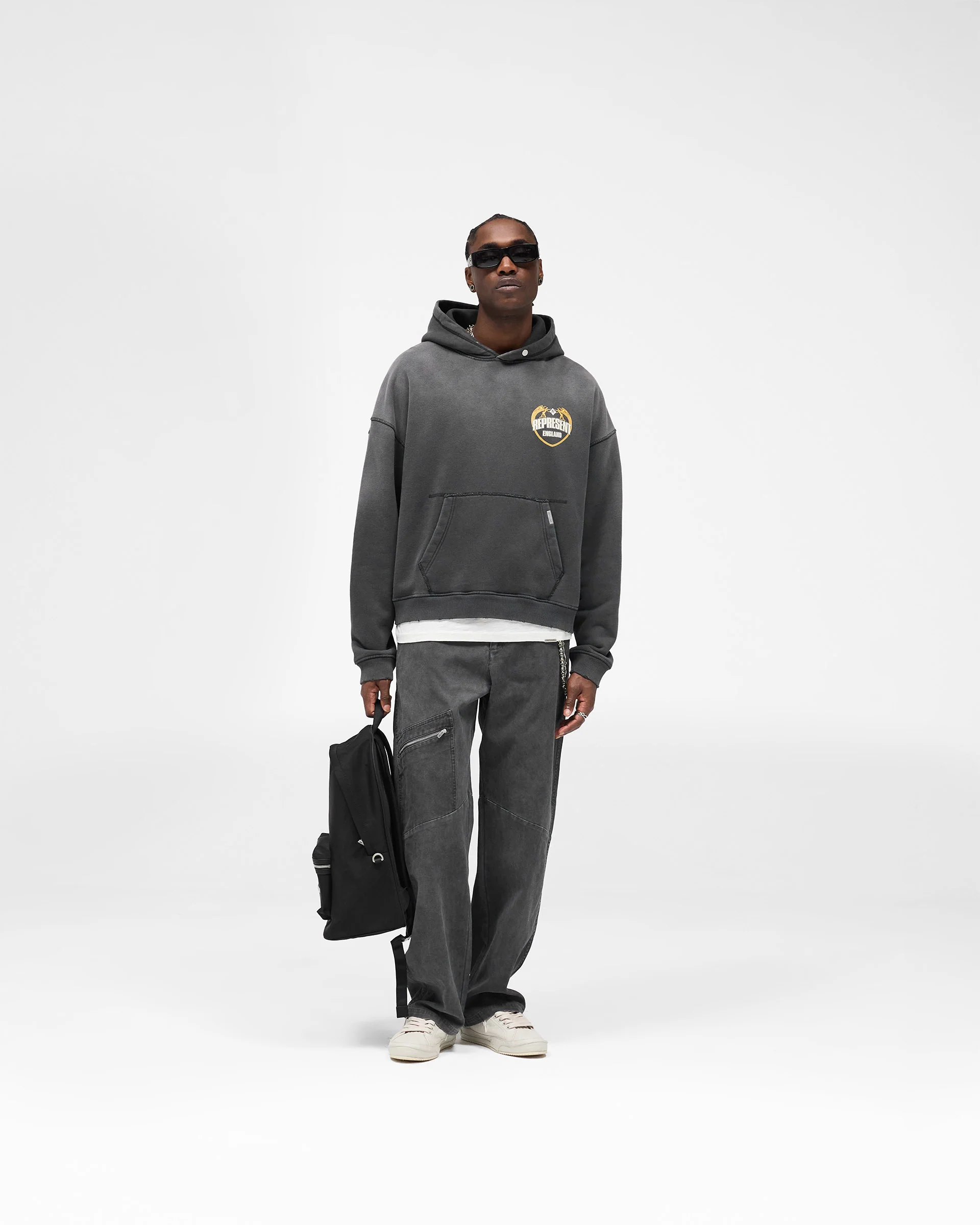 Represent Angel Border Hoodie - Stained Black - Image 10