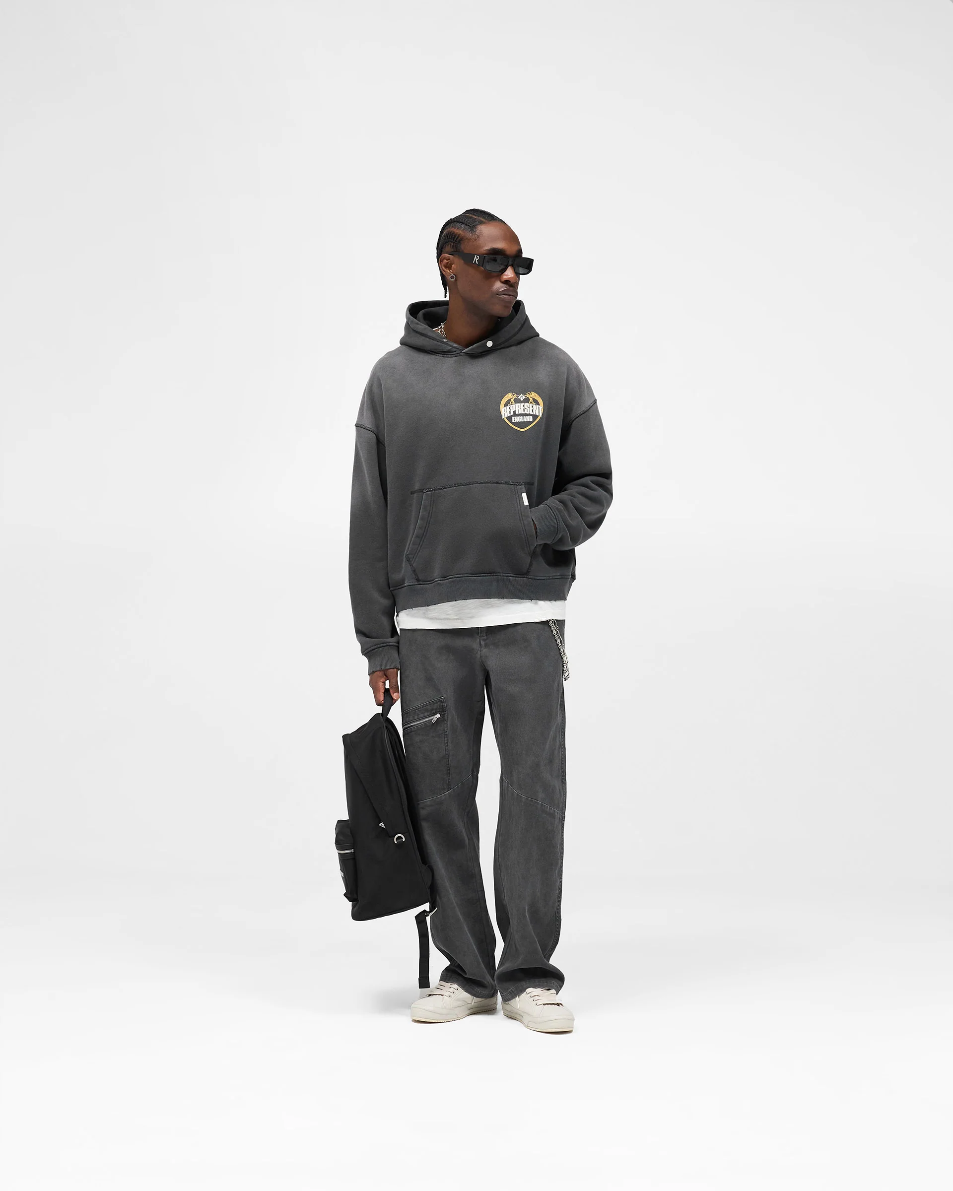 Represent Angel Border Hoodie - Stained Black - Image 8