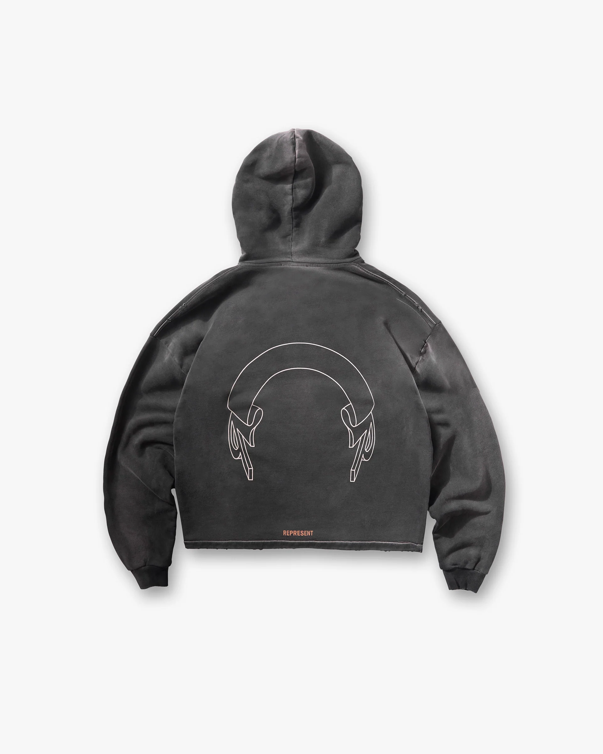 Represent Banner Hoodie - Stained Black - Image 2