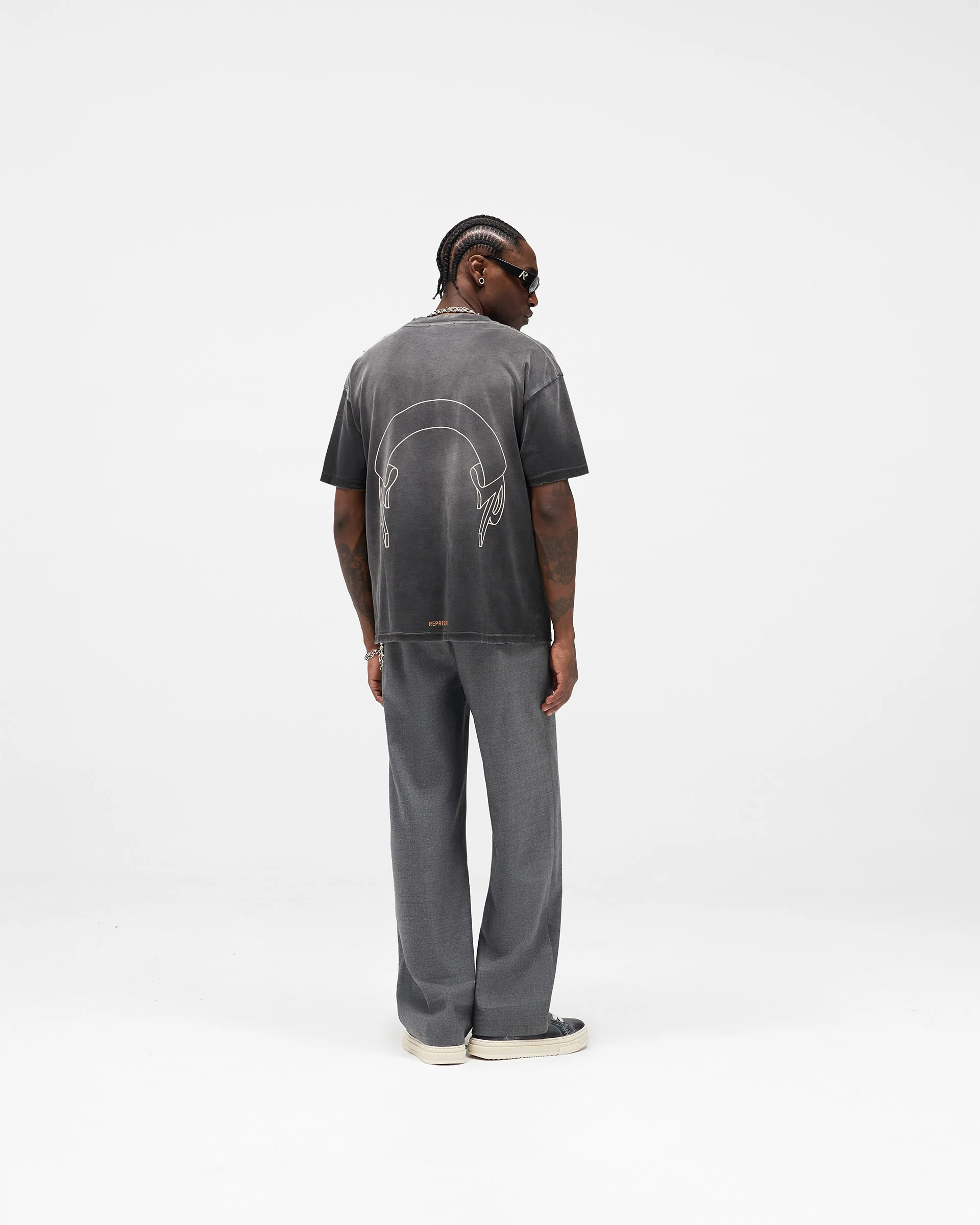Represent Banner T-Shirt - Stained Black - Image 10