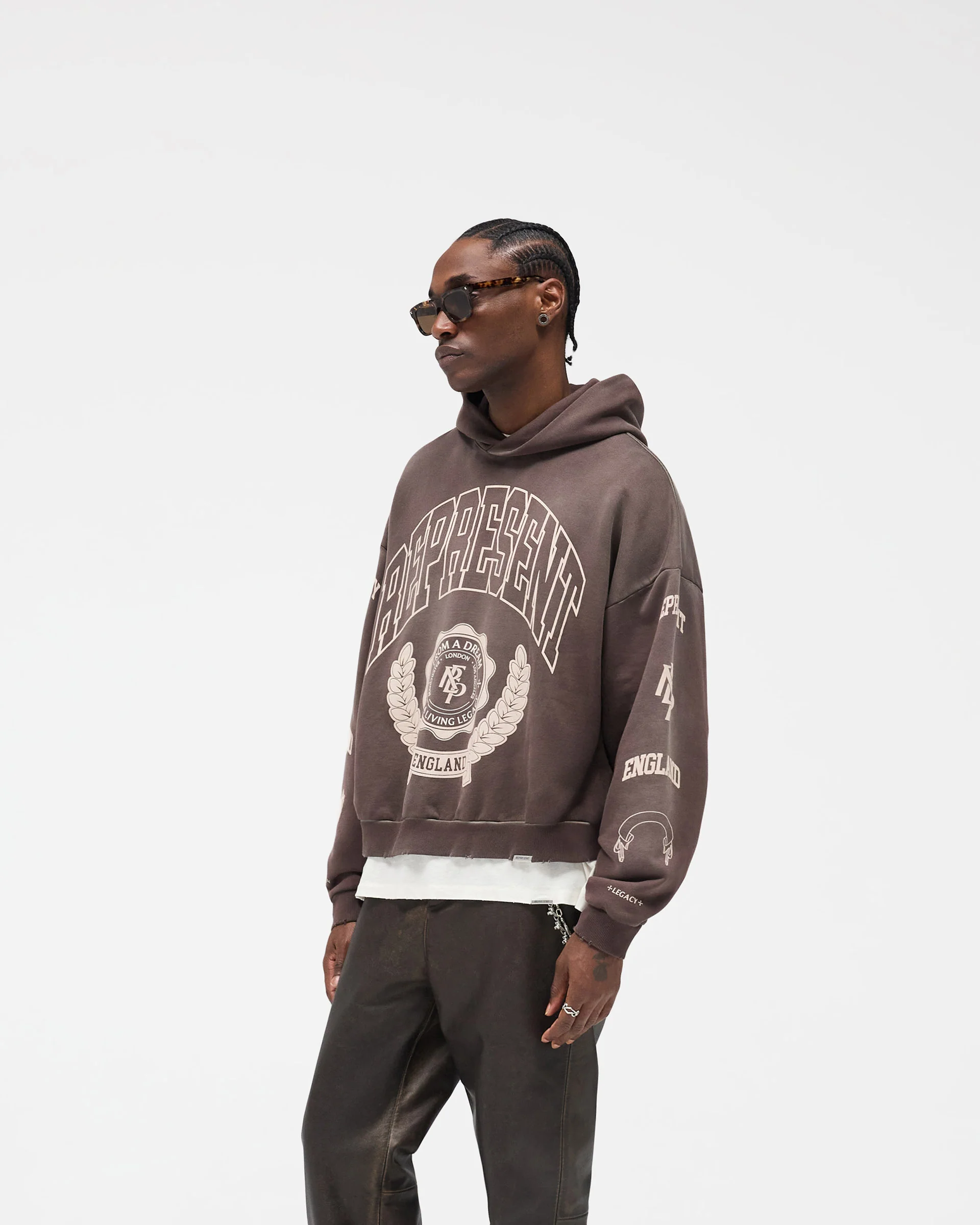 Represent Legacy Crest Hoodie - Nero - Image 2