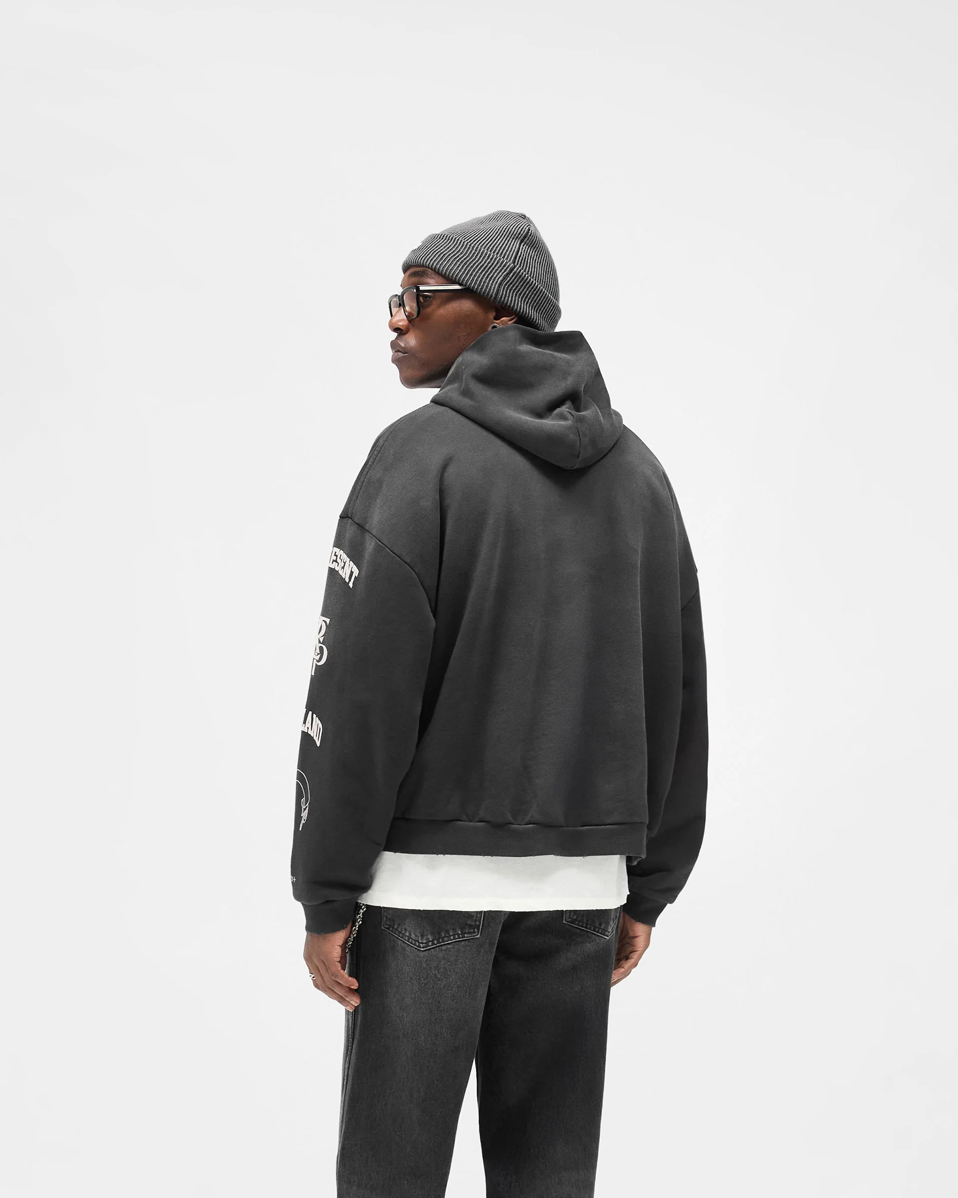 Represent Legacy Crest Hoodie - Stained Black - Image 5