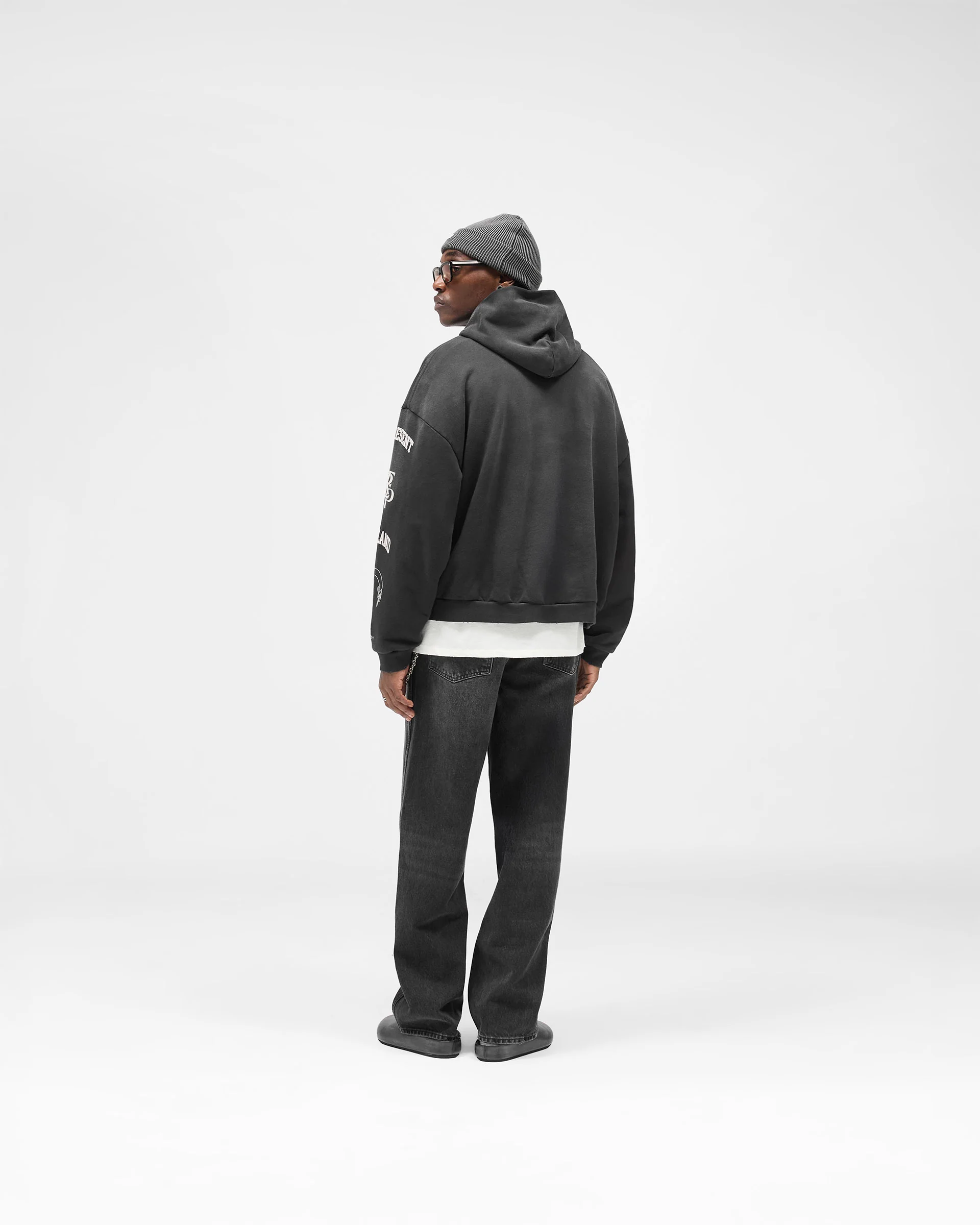 Represent Legacy Crest Hoodie - Stained Black - Image 9