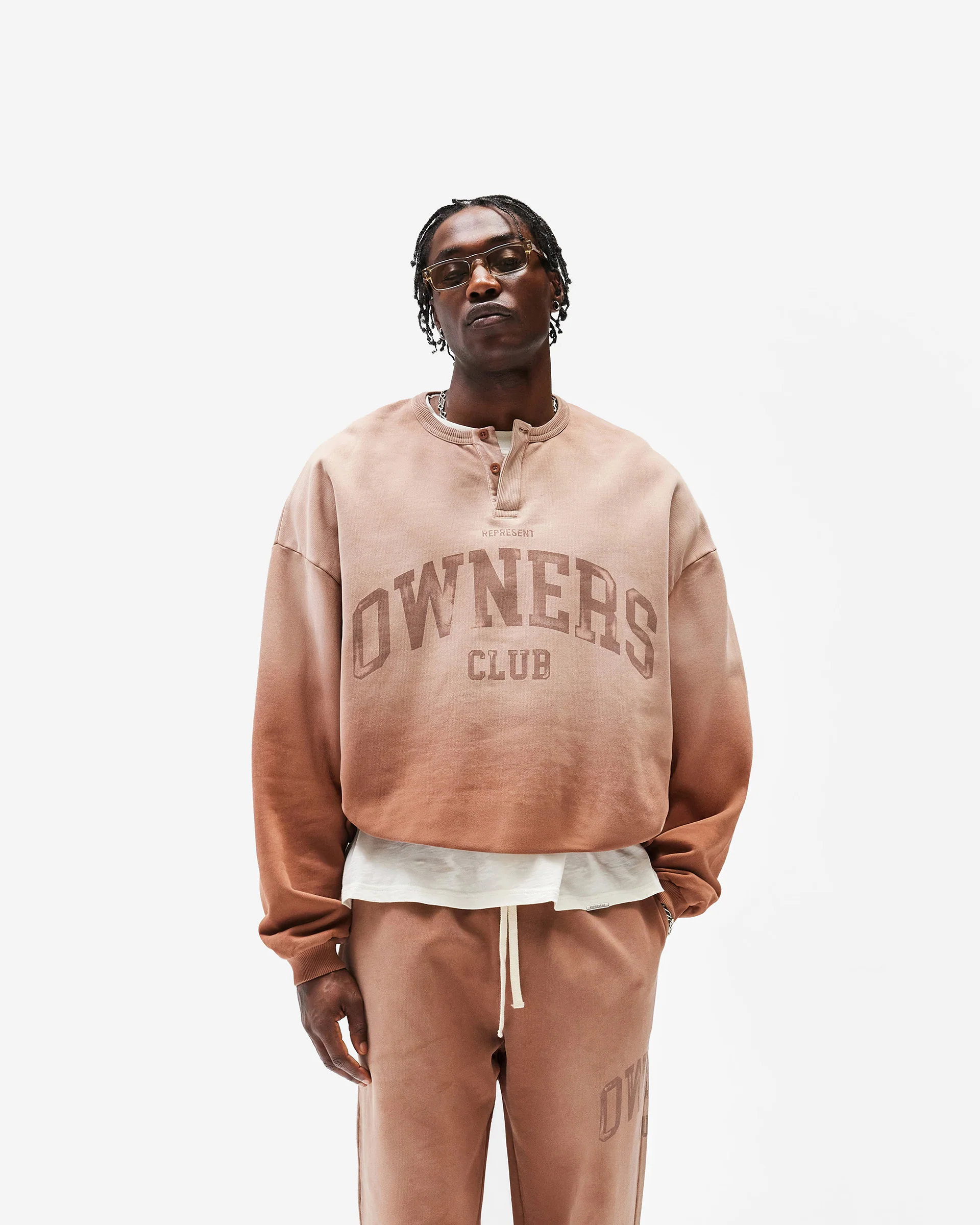 Represent Owners Club Henley Sweater - Sienna - Image 3