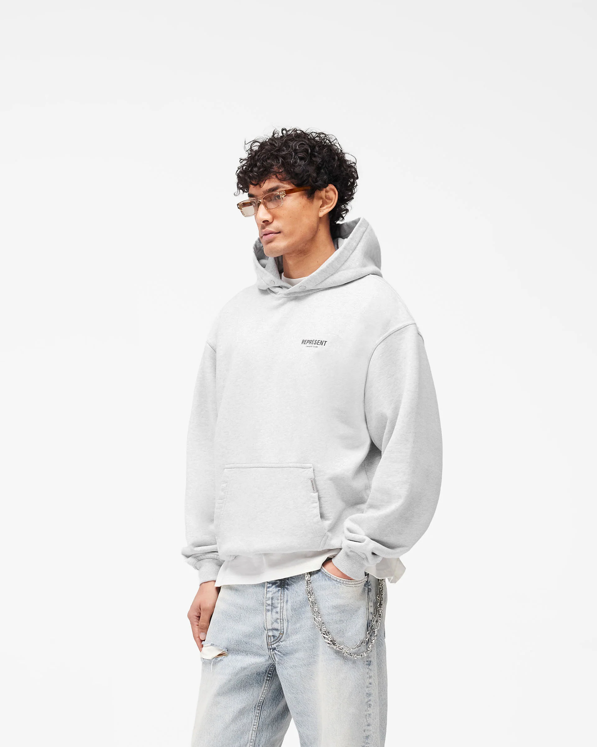 Represent Owners Club Hoodie - Ash Grey - Image 4