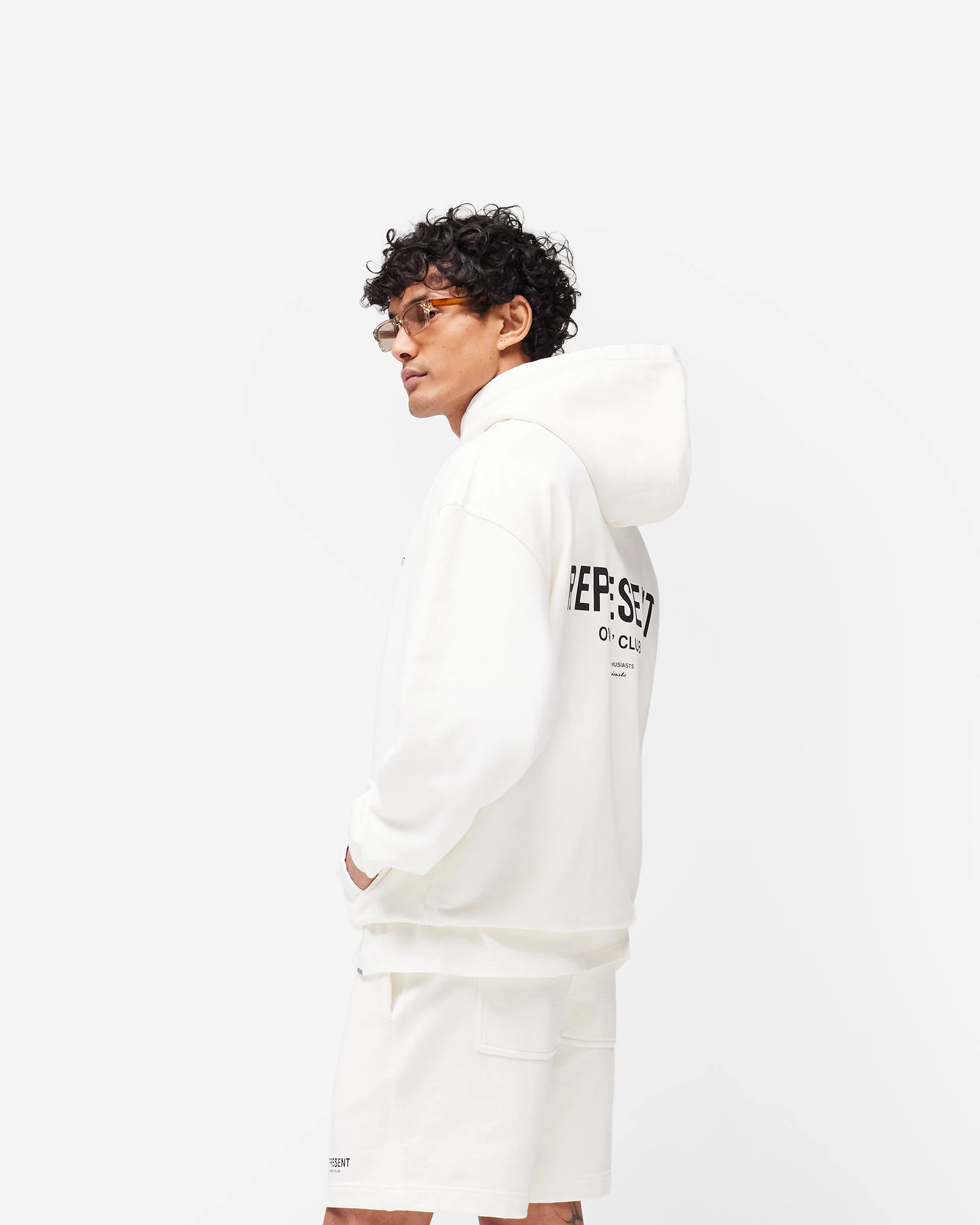 Represent Owners Club Hoodie - Flat White - Image 5