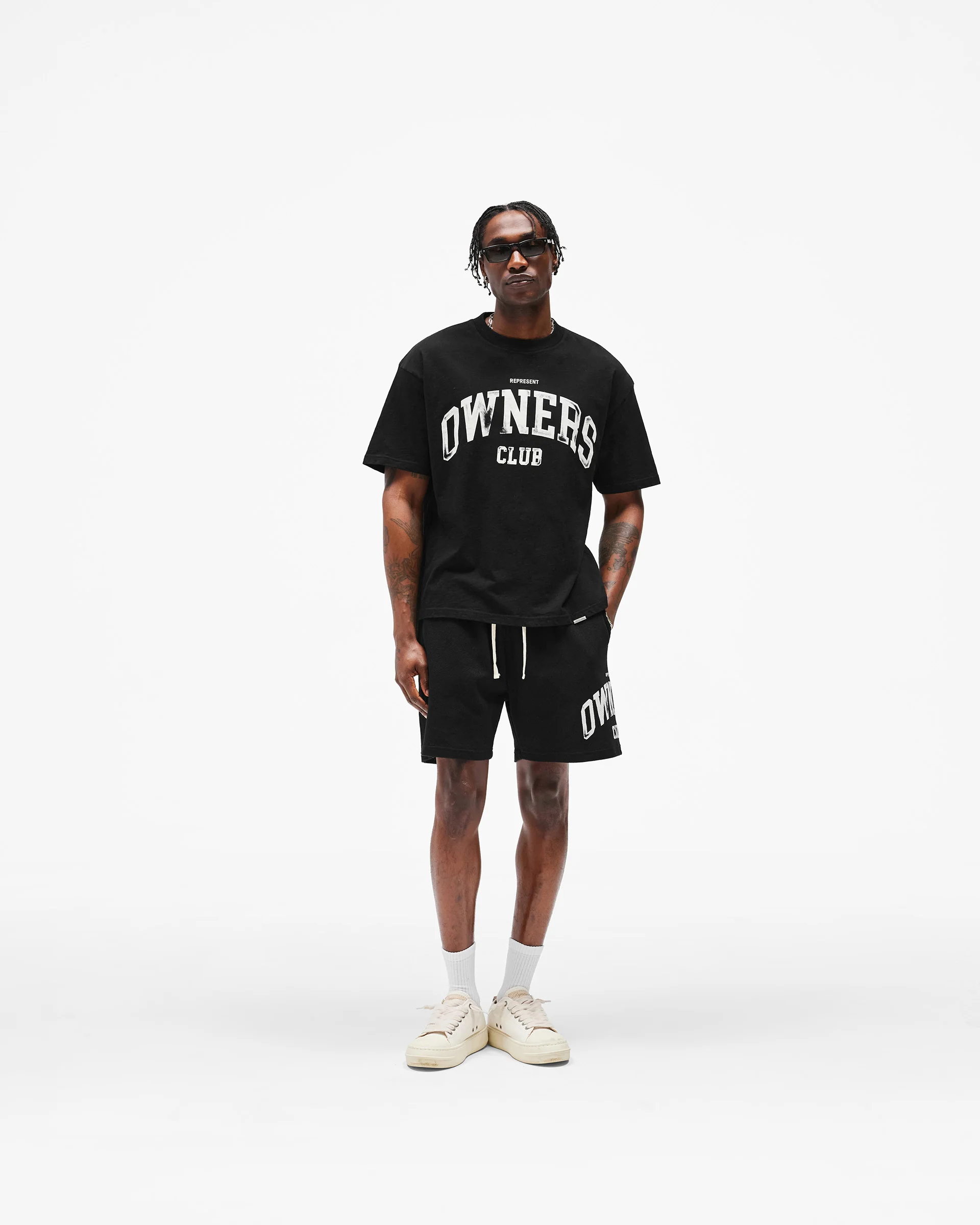 Represent Owners Club Mesh Short - Jet Black - Image 7