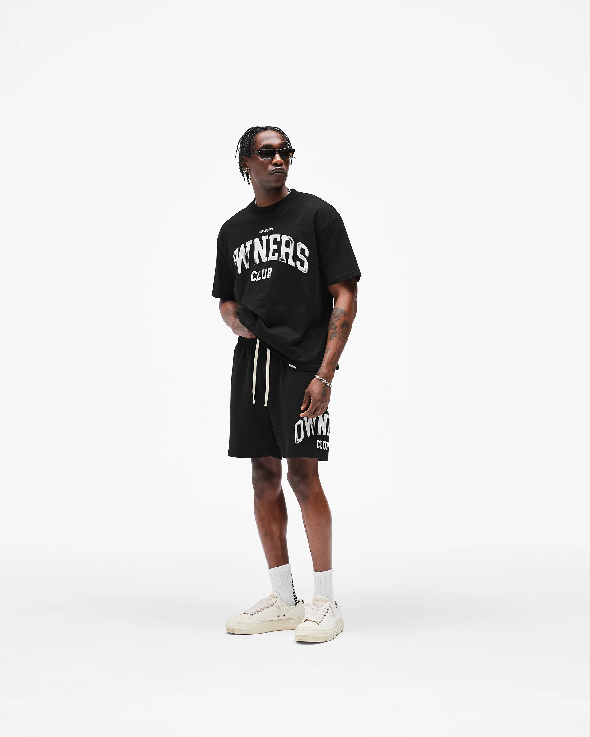Represent Owners Club Mesh Short - Jet Black - Image 8
