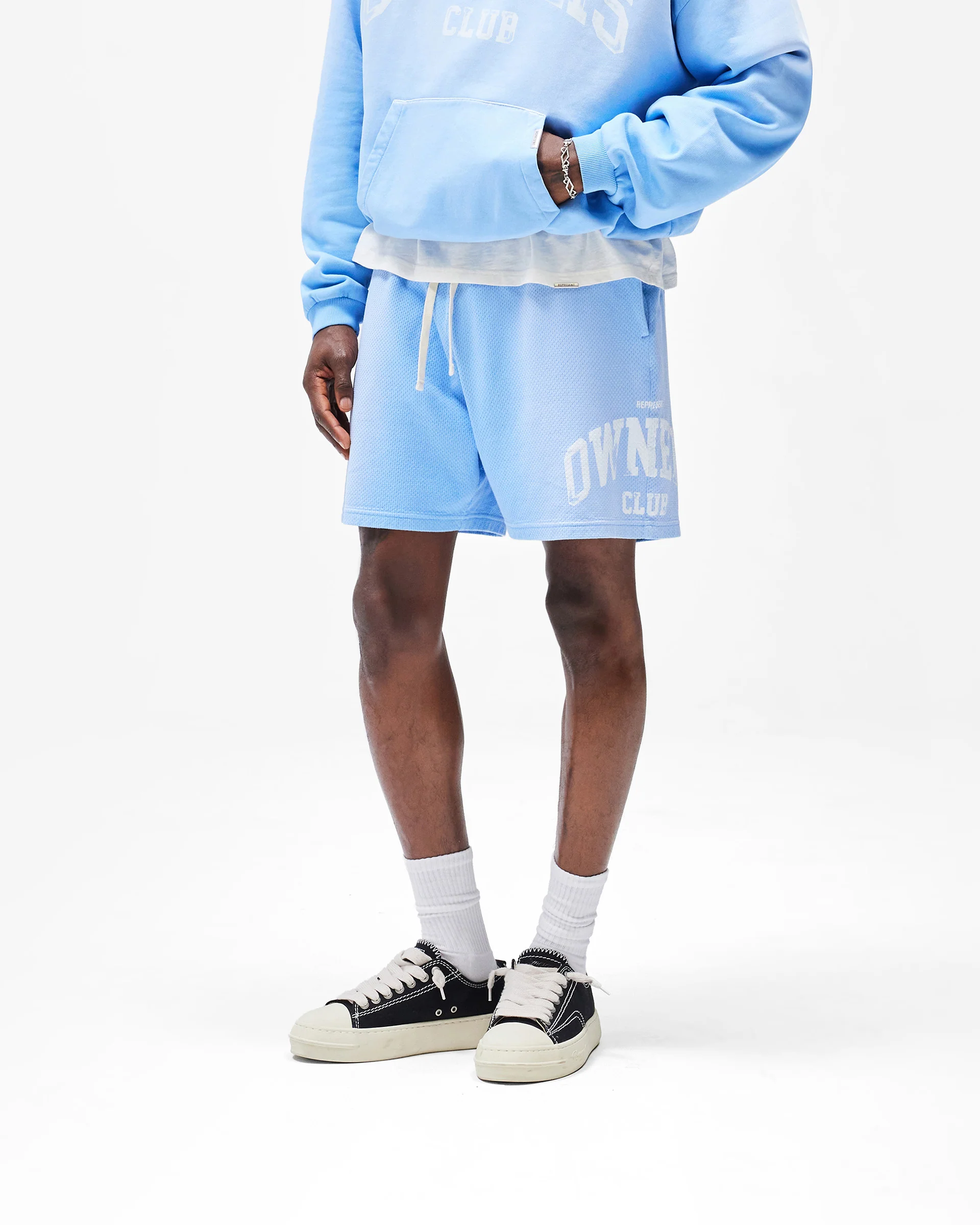 Represent Owners Club Mesh Short - Sky Blue - Image 5