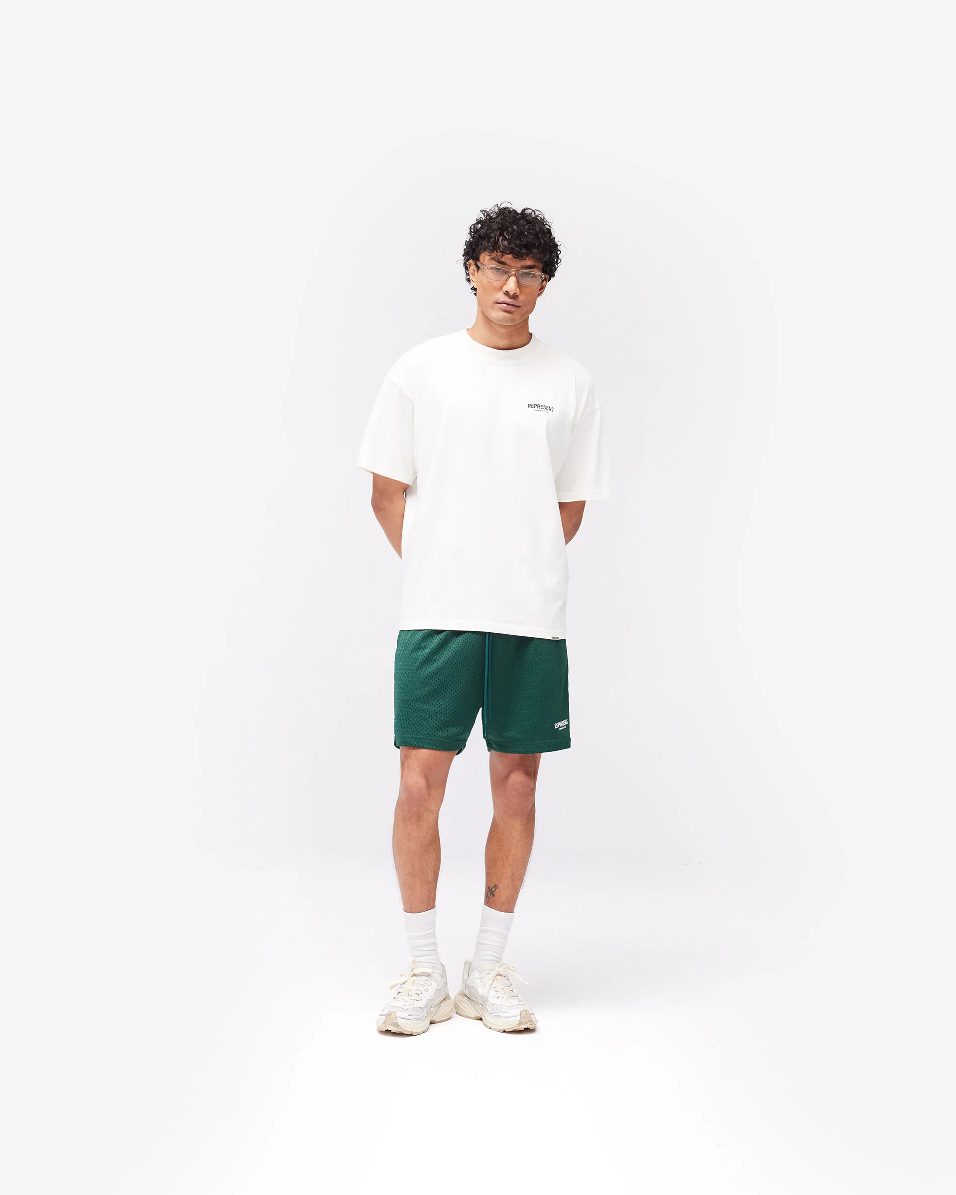 Represent Owners Club Mesh Shorts - Racing Green - Image 6