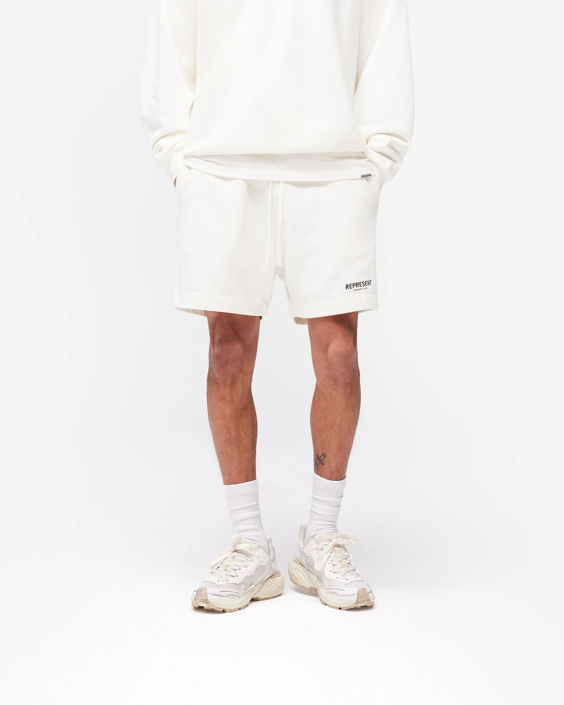 Represent Owners Club Shorts - Flat White - Image 3