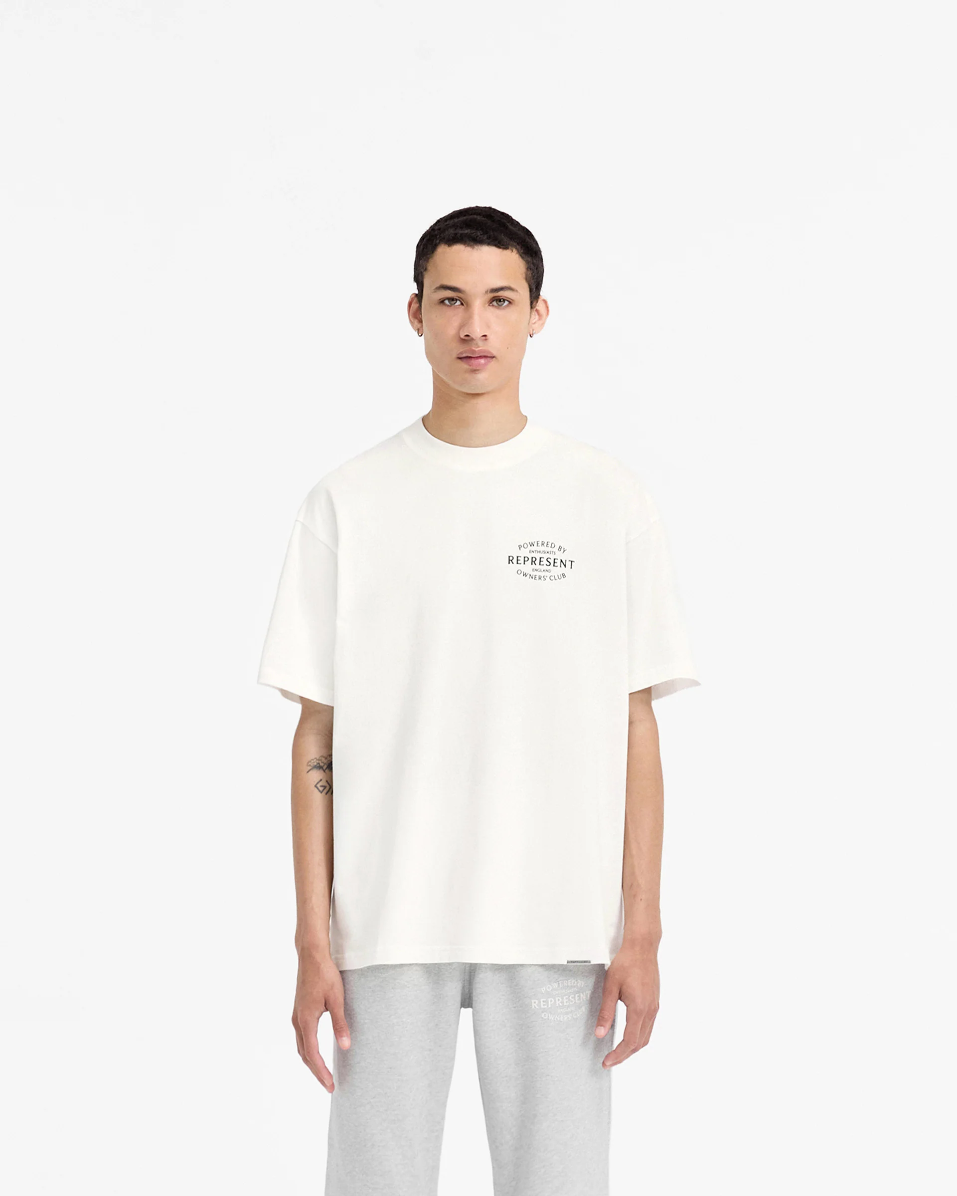 Represent Owners Club Stamp T-Shirt - Flat White - Image 3