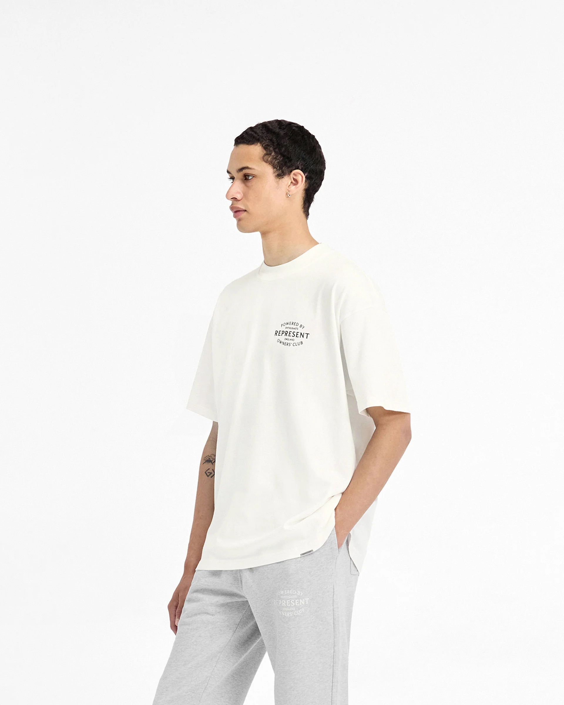 Represent Owners Club Stamp T-Shirt - Flat White - Image 4