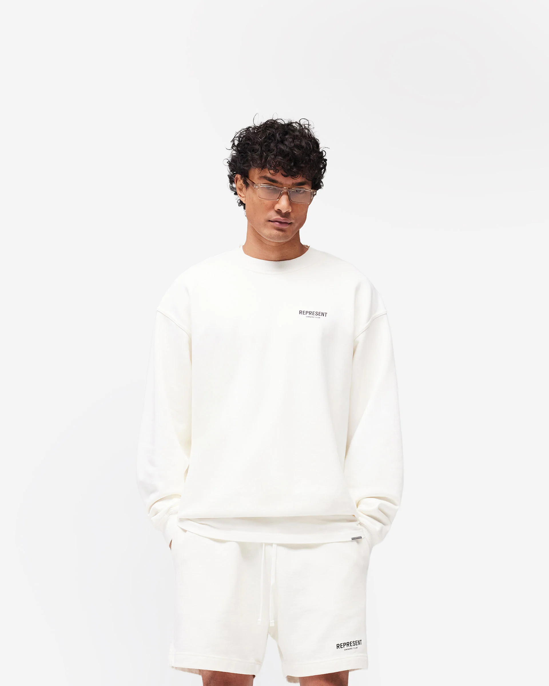 Represent Owners Club Sweater - Flat White - Image 3