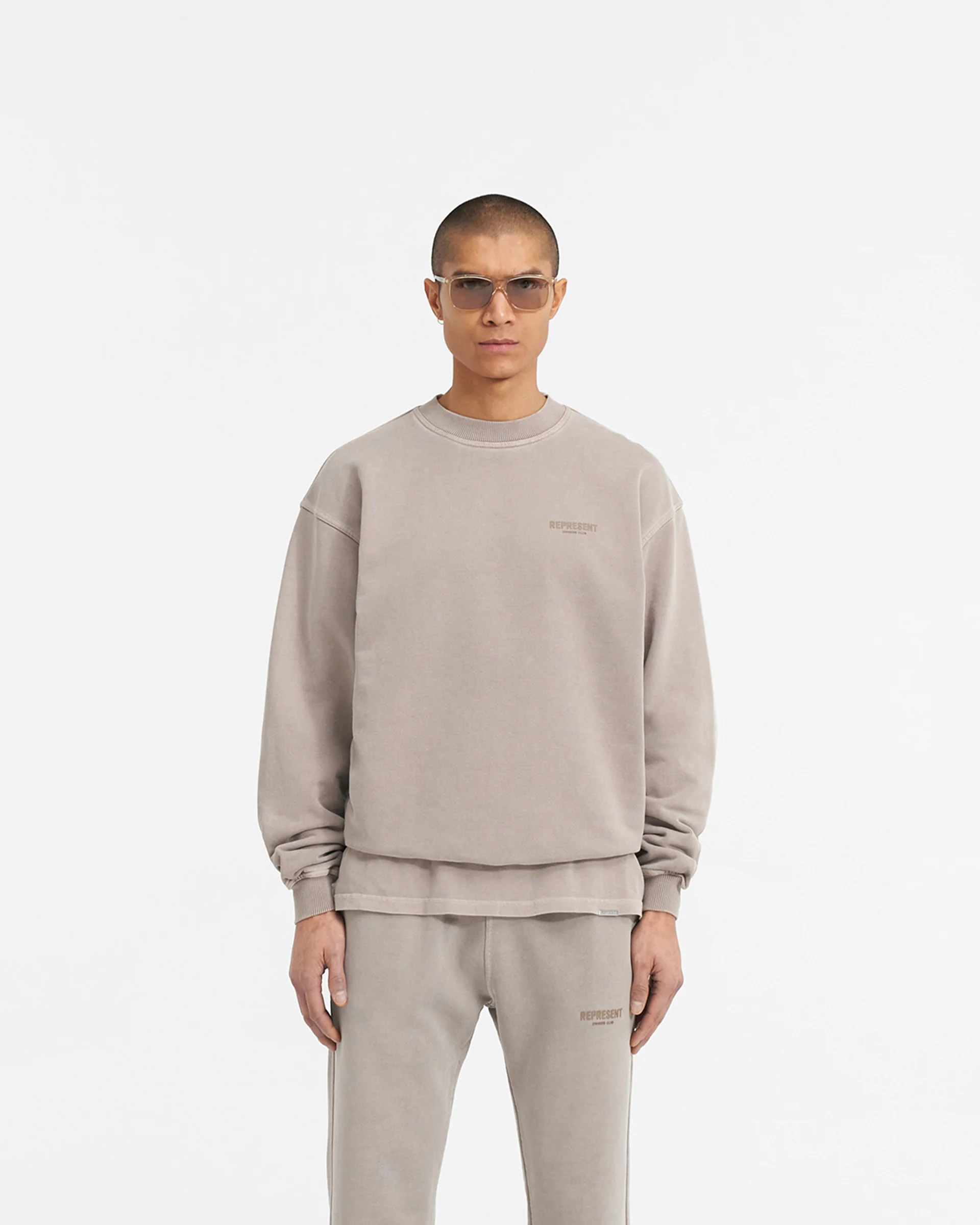 Represent Owners Club Sweater - Mushroom - Image 3