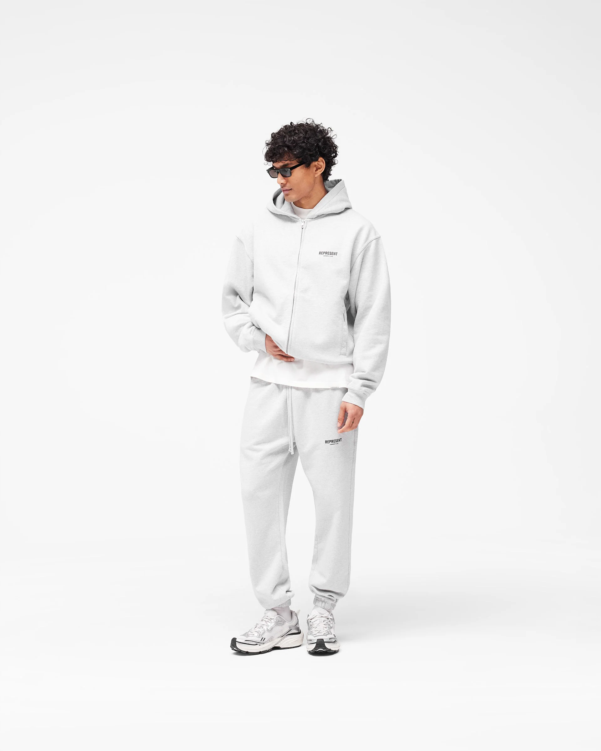 Represent Owners Club Zip Hoodie - Ash Grey - Image 8