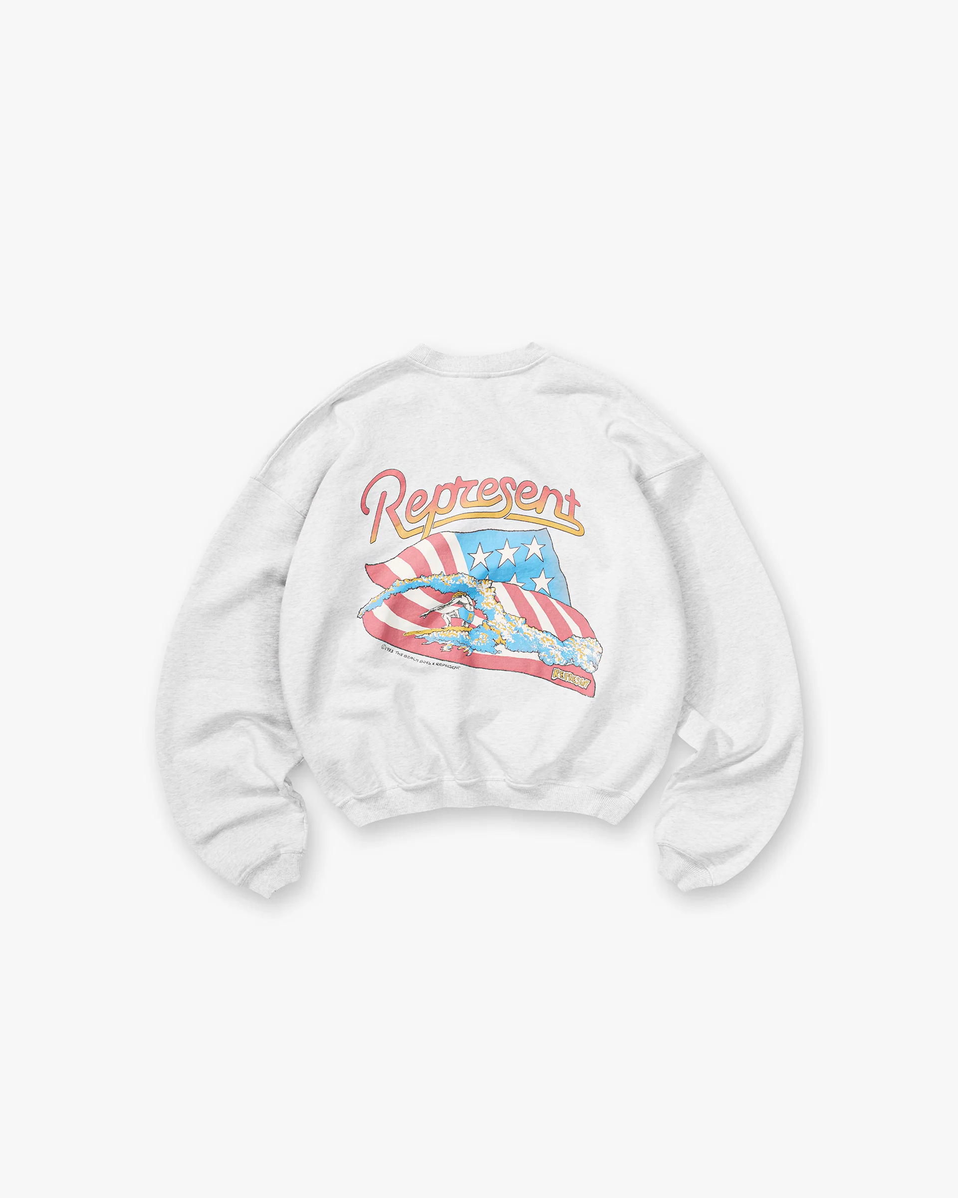 Represent x Beach Boys Americas Band Sweater - Ice Grey Marl - Image 2