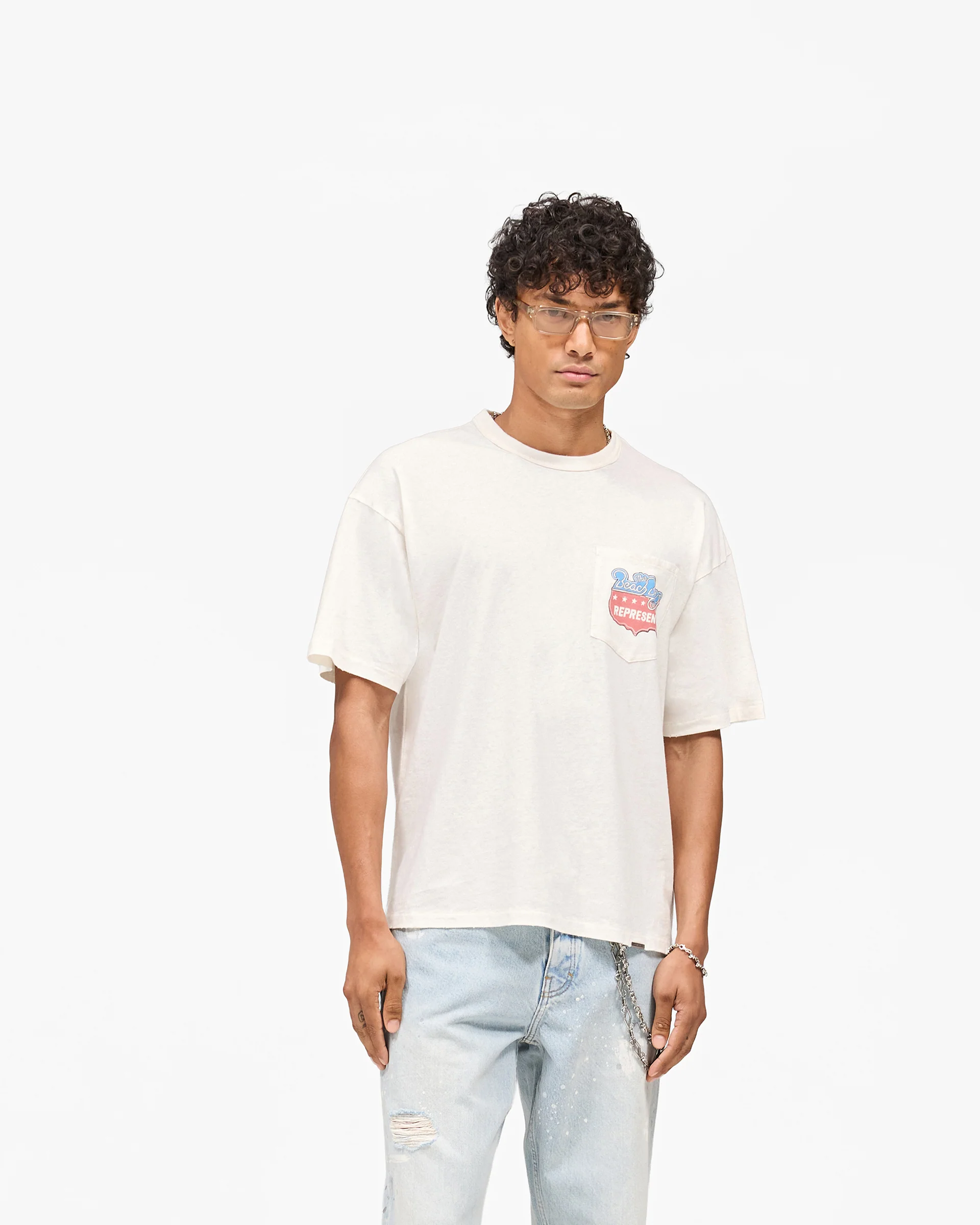 Represent x Beach Boys Americas Band T-Shirt - Flat White - Image 3