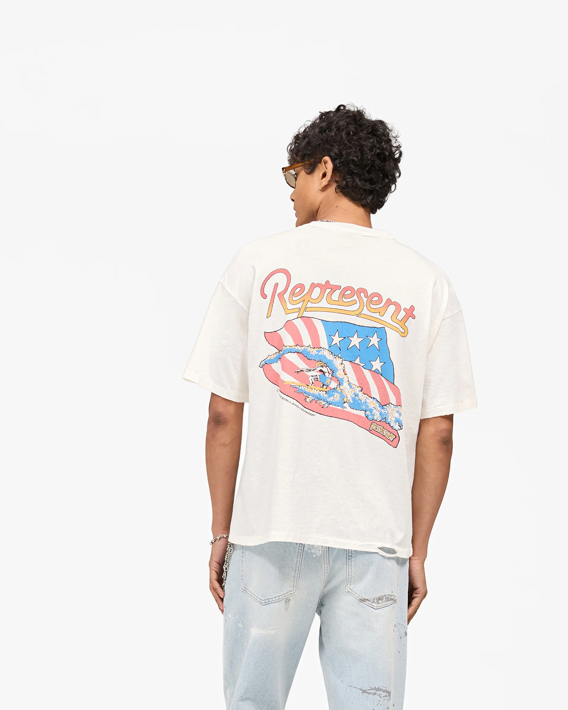 Represent x Beach Boys Americas Band T-Shirt - Flat White - Image 6