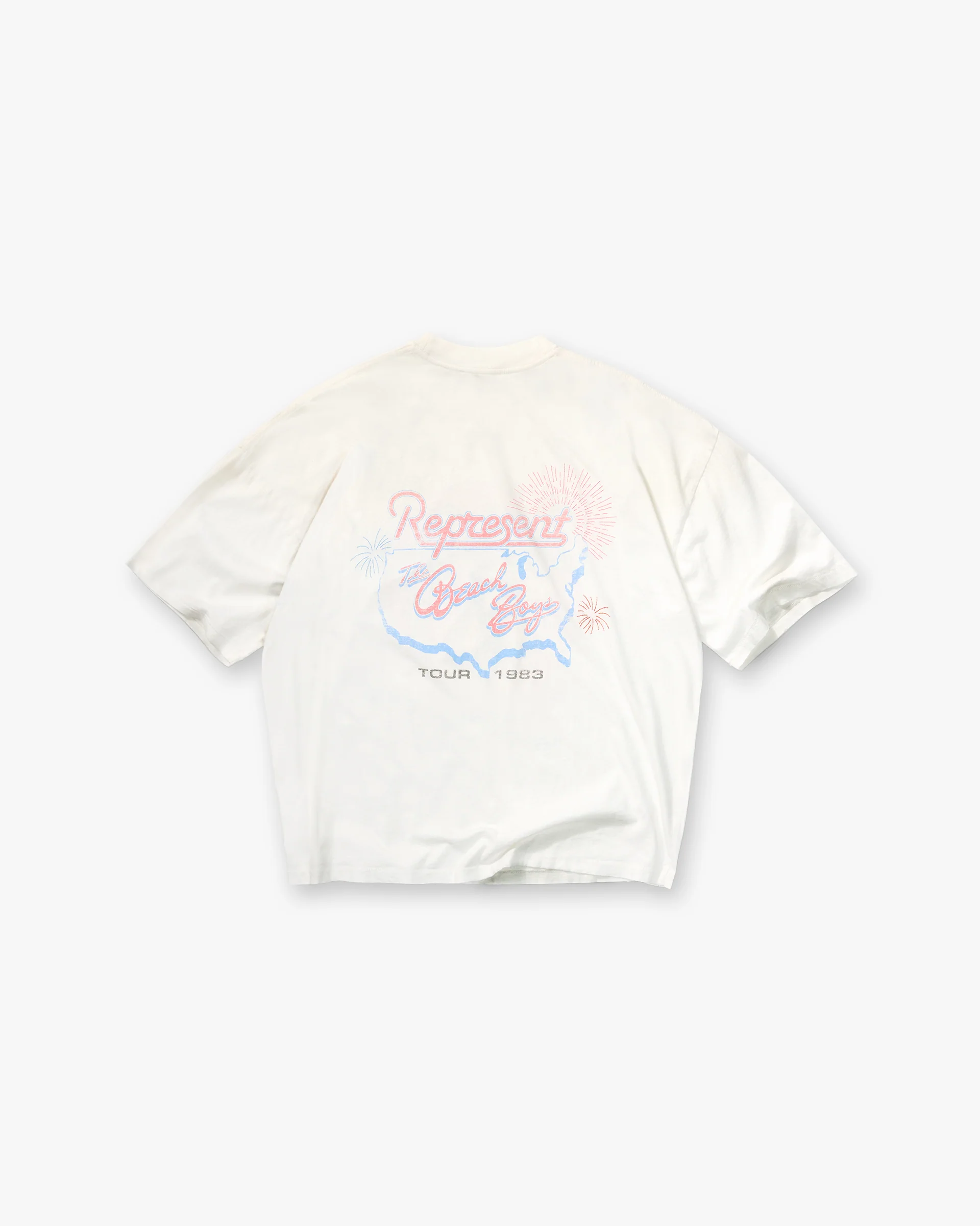 Represent x Beach Boys Tour T-Shirt - Washed Ecru - Image 2