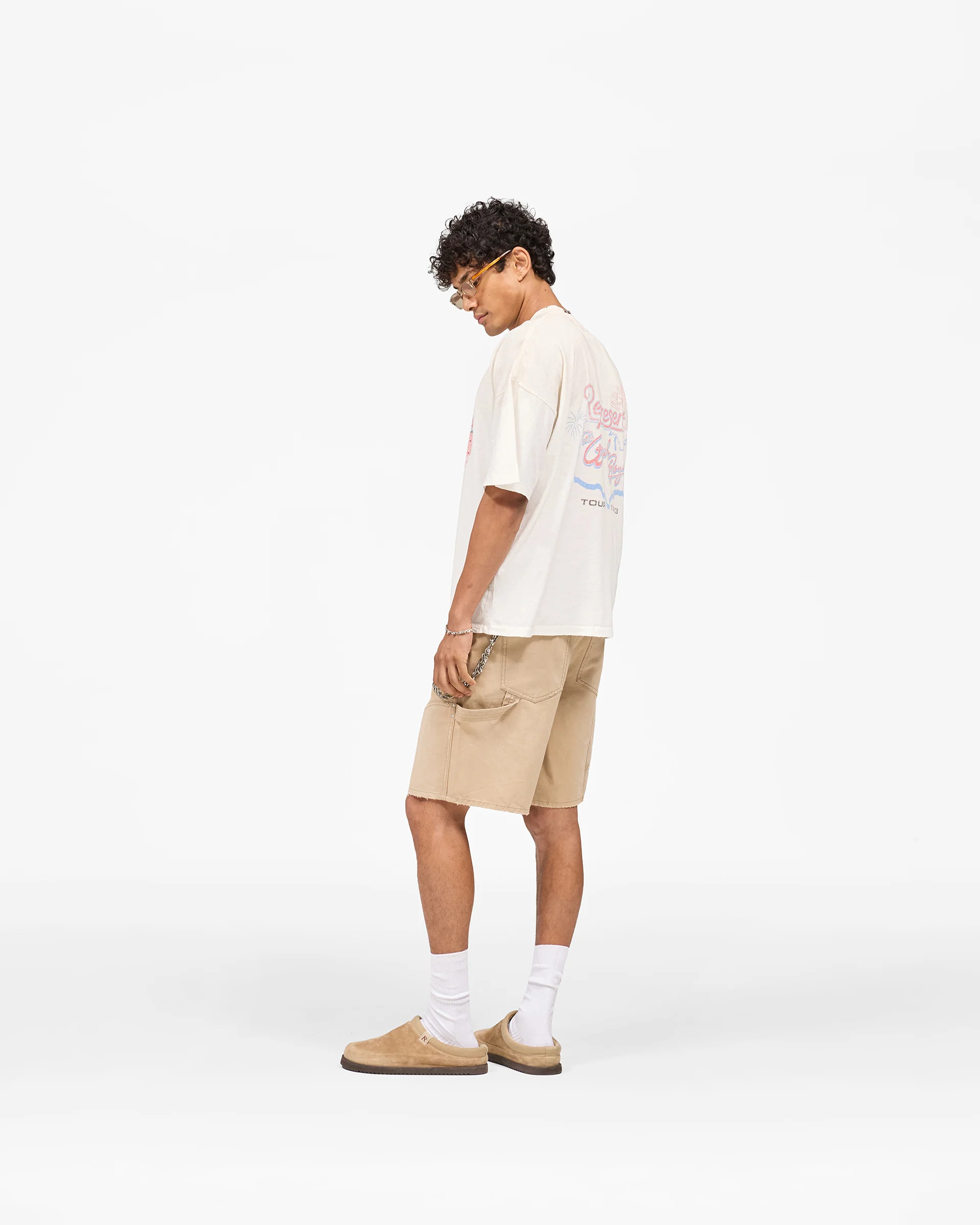 Represent x Beach Boys Tour T-Shirt - Washed Ecru - Image 9