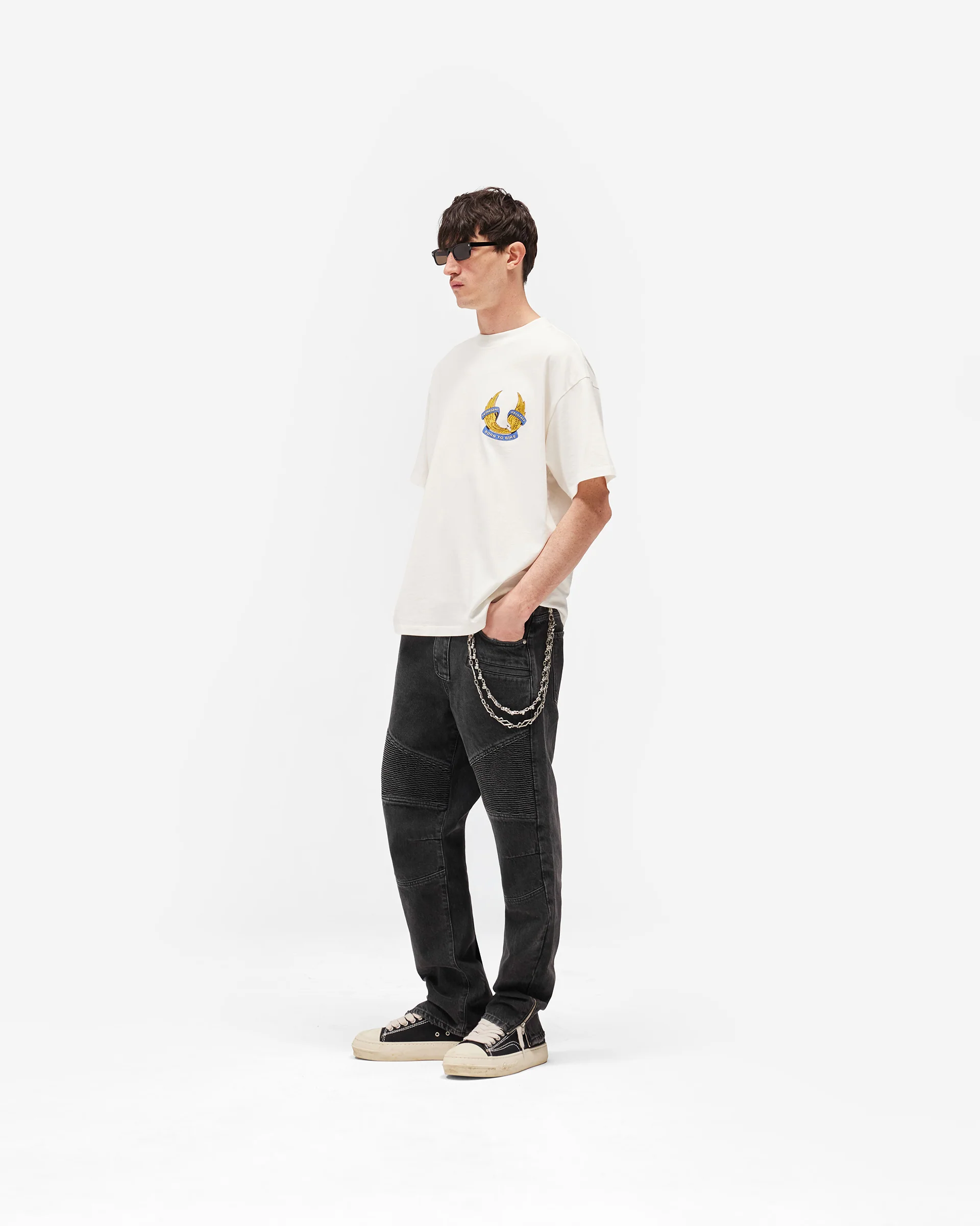 Represent X Belstaff Biker Denim - Vintage Grey - Image 9