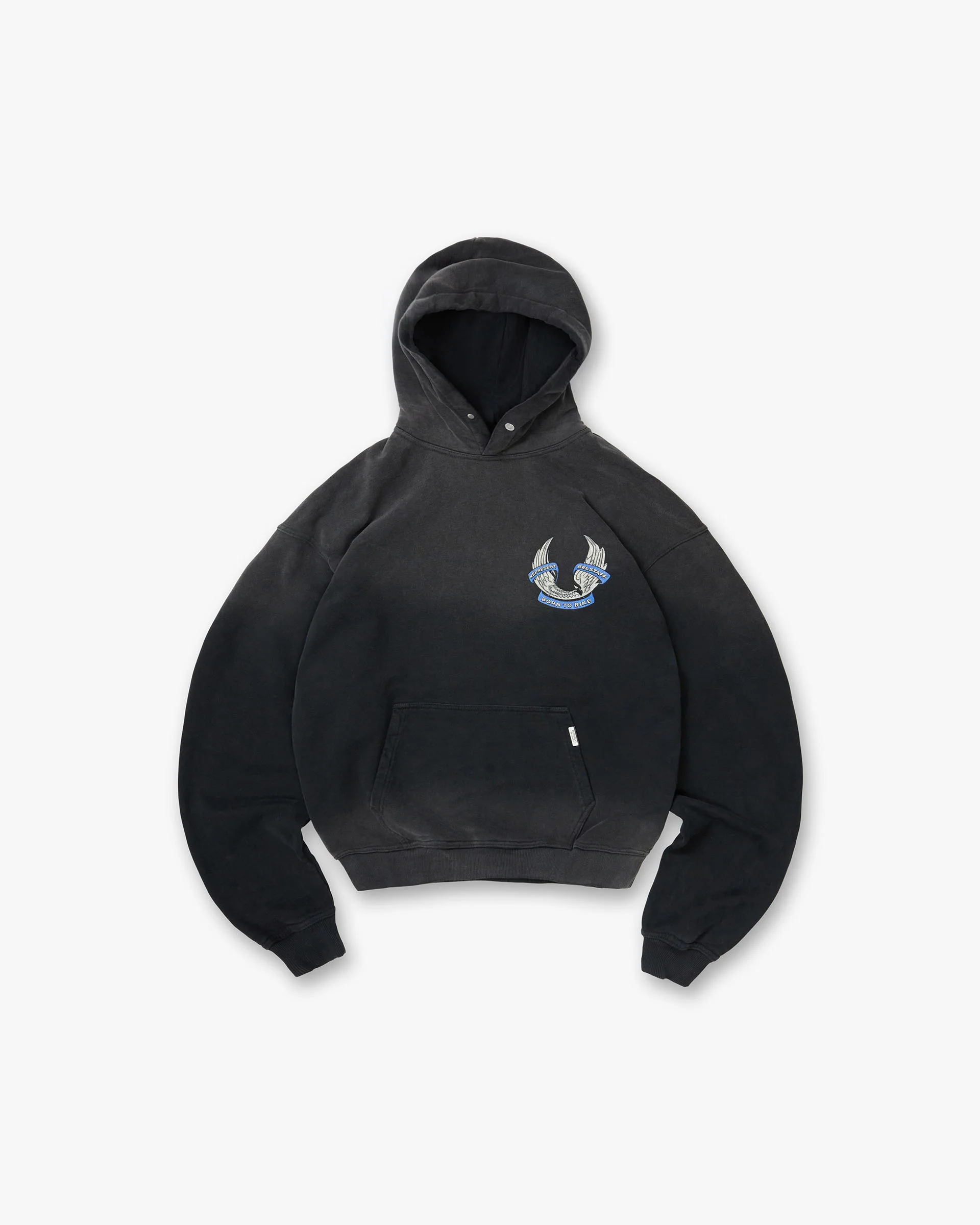 Represent X Belstaff Born To Bike Hoodie - Aged Black