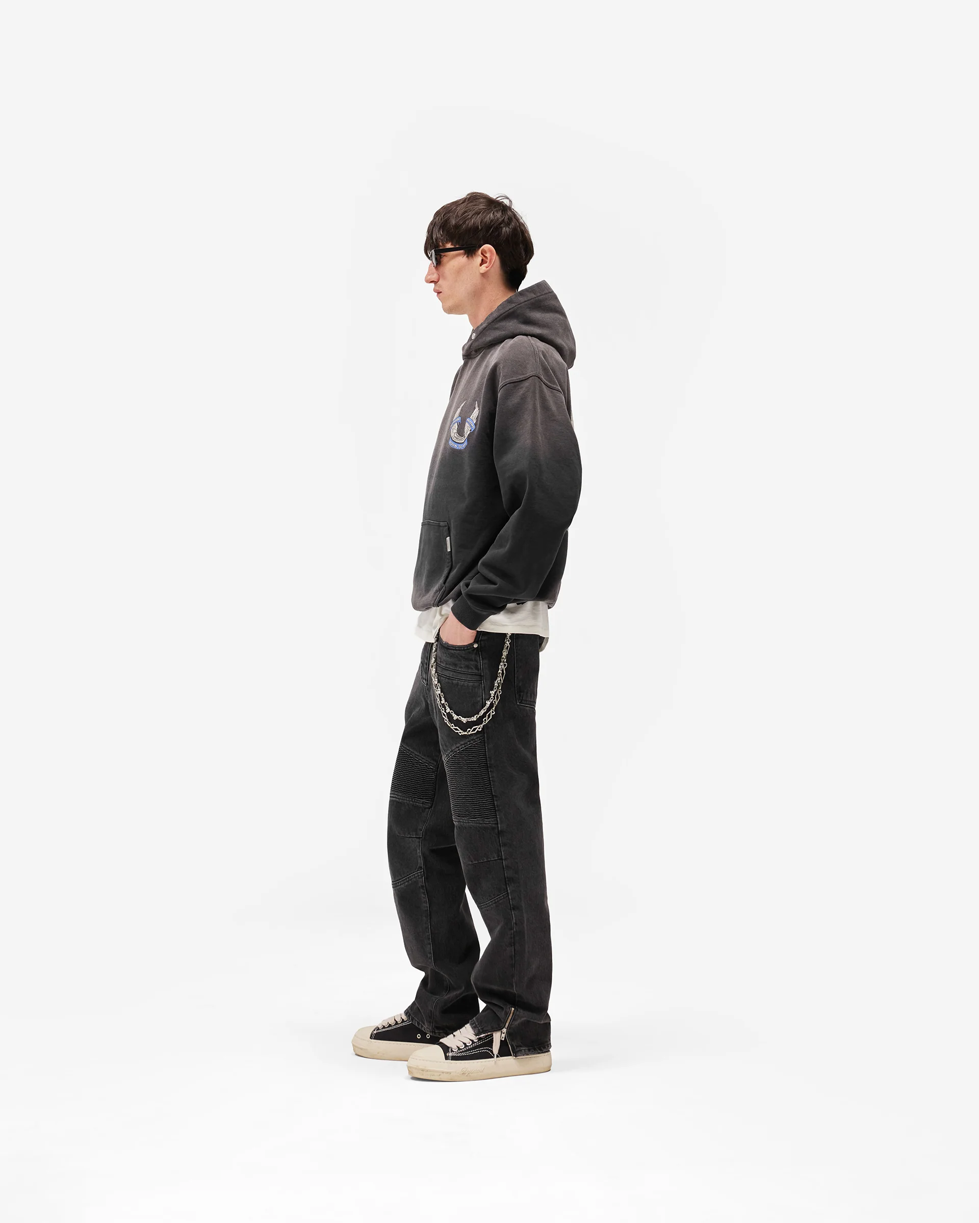 Represent X Belstaff Born To Bike Hoodie - Aged Black - Image 10