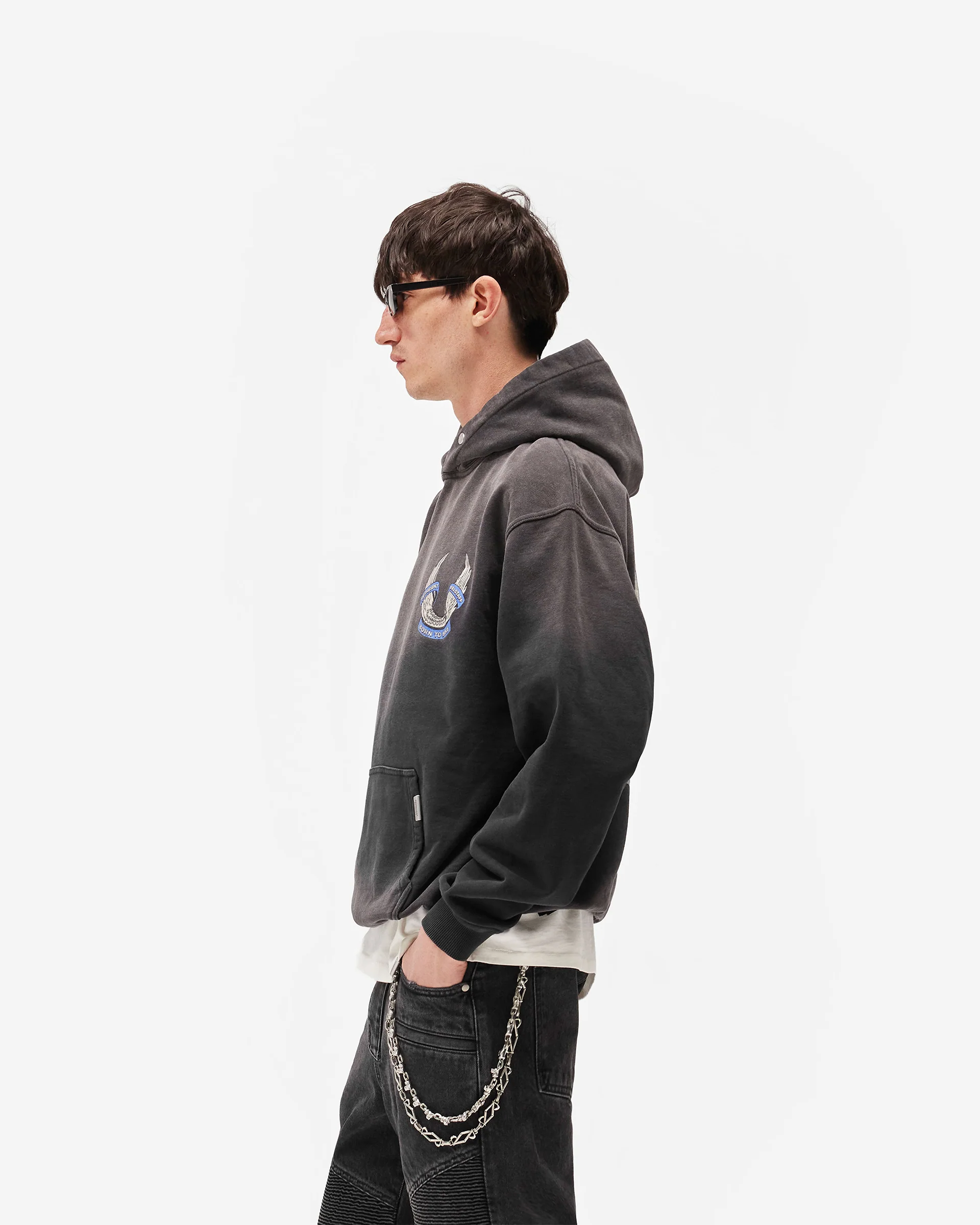 Represent X Belstaff Born To Bike Hoodie - Aged Black - Image 5