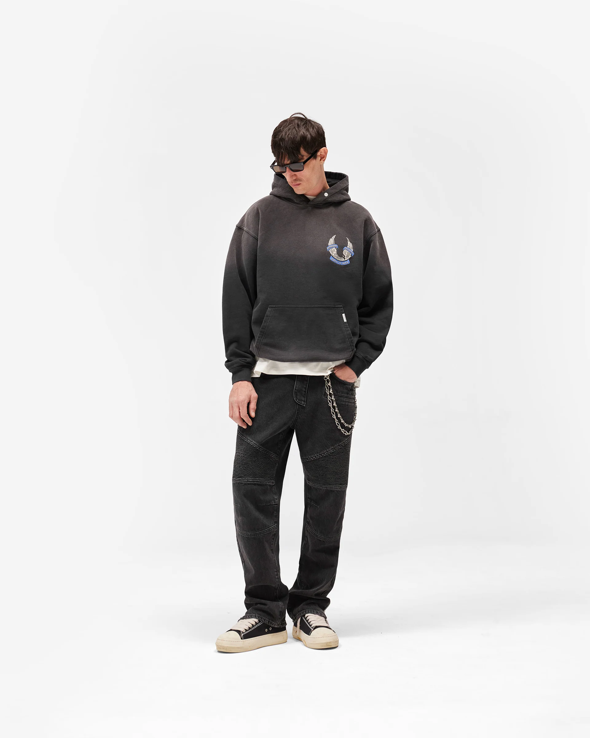 Represent X Belstaff Born To Bike Hoodie - Aged Black - Image 8