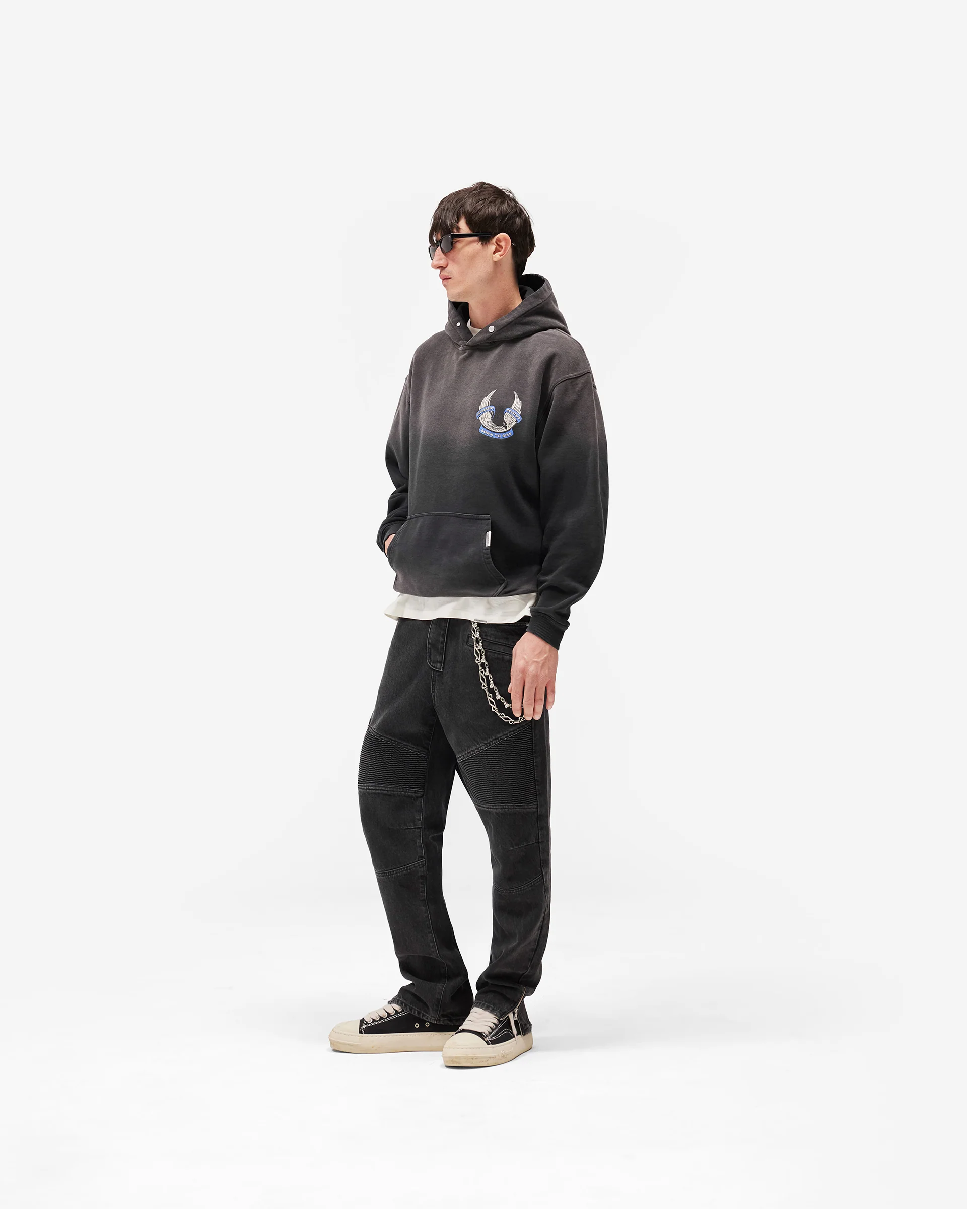Represent X Belstaff Born To Bike Hoodie - Aged Black - Image 9