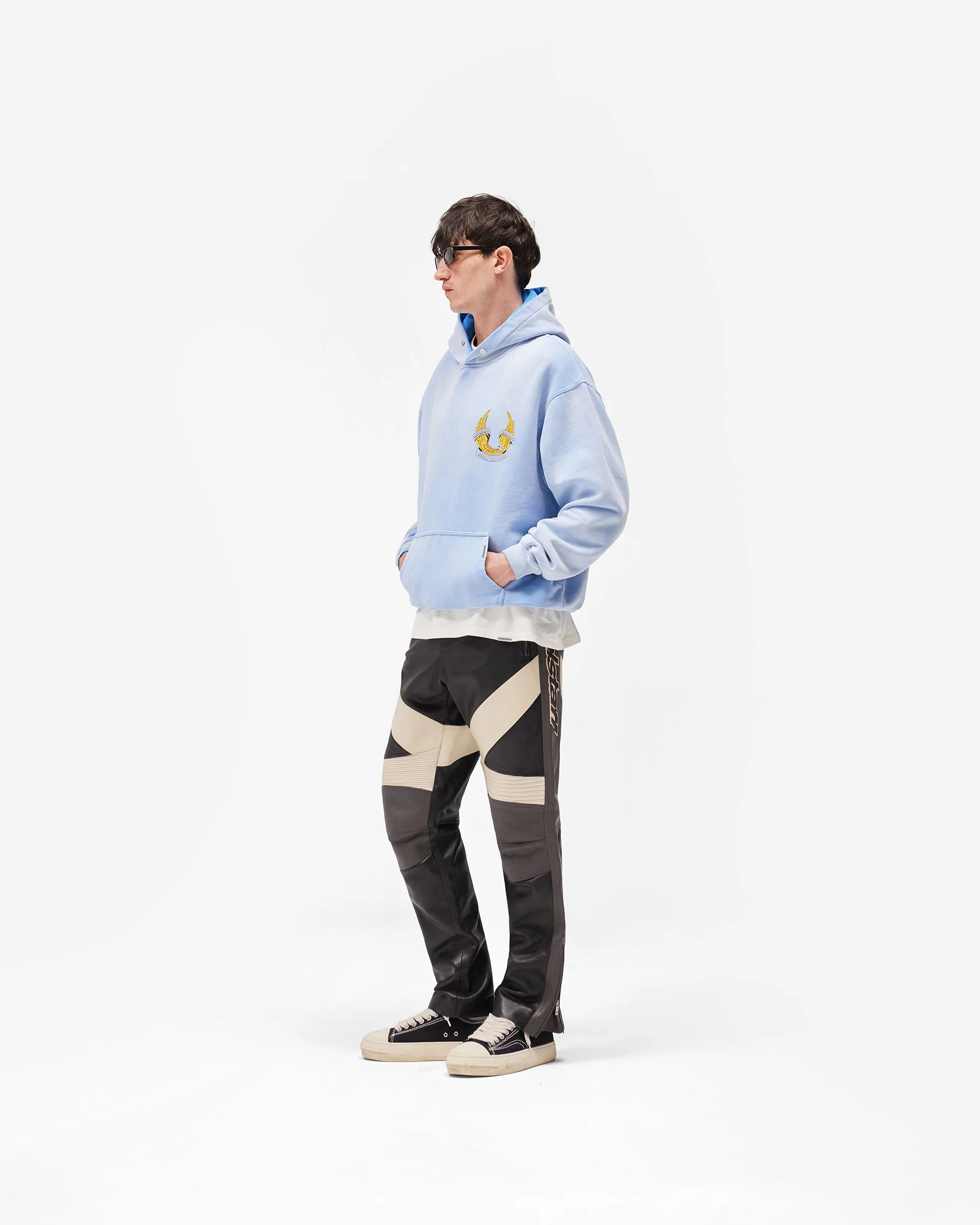 Represent X Belstaff Born To Bike Hoodie - Mid Blue - Image 10