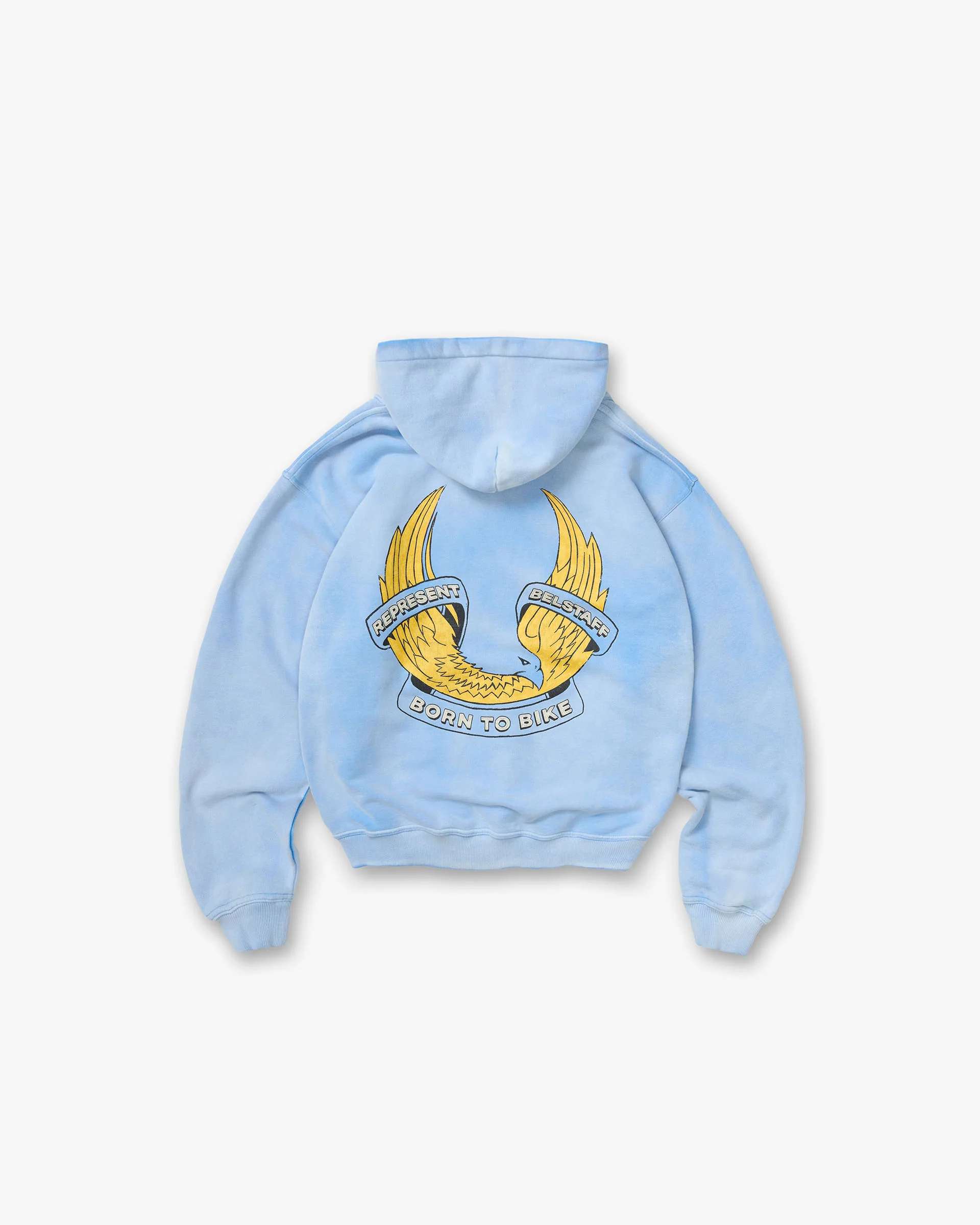 Represent X Belstaff Born To Bike Hoodie - Mid Blue - Image 2