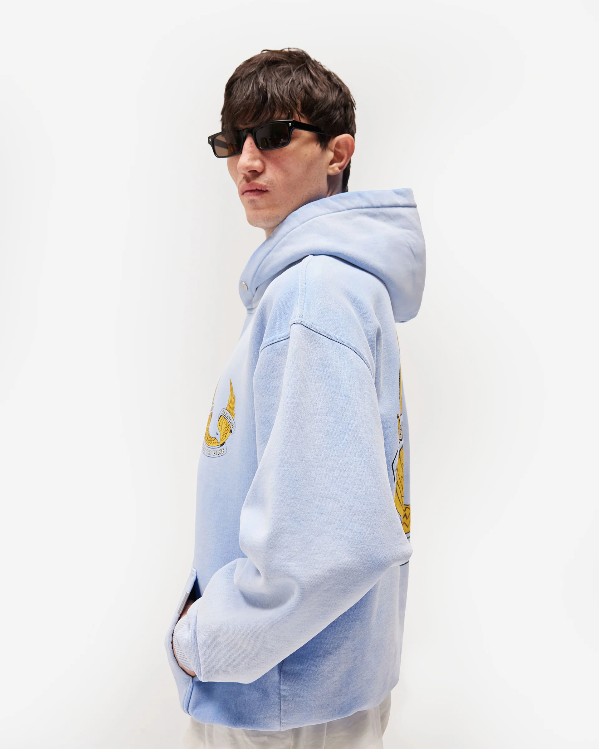 Represent X Belstaff Born To Bike Hoodie - Mid Blue - Image 7