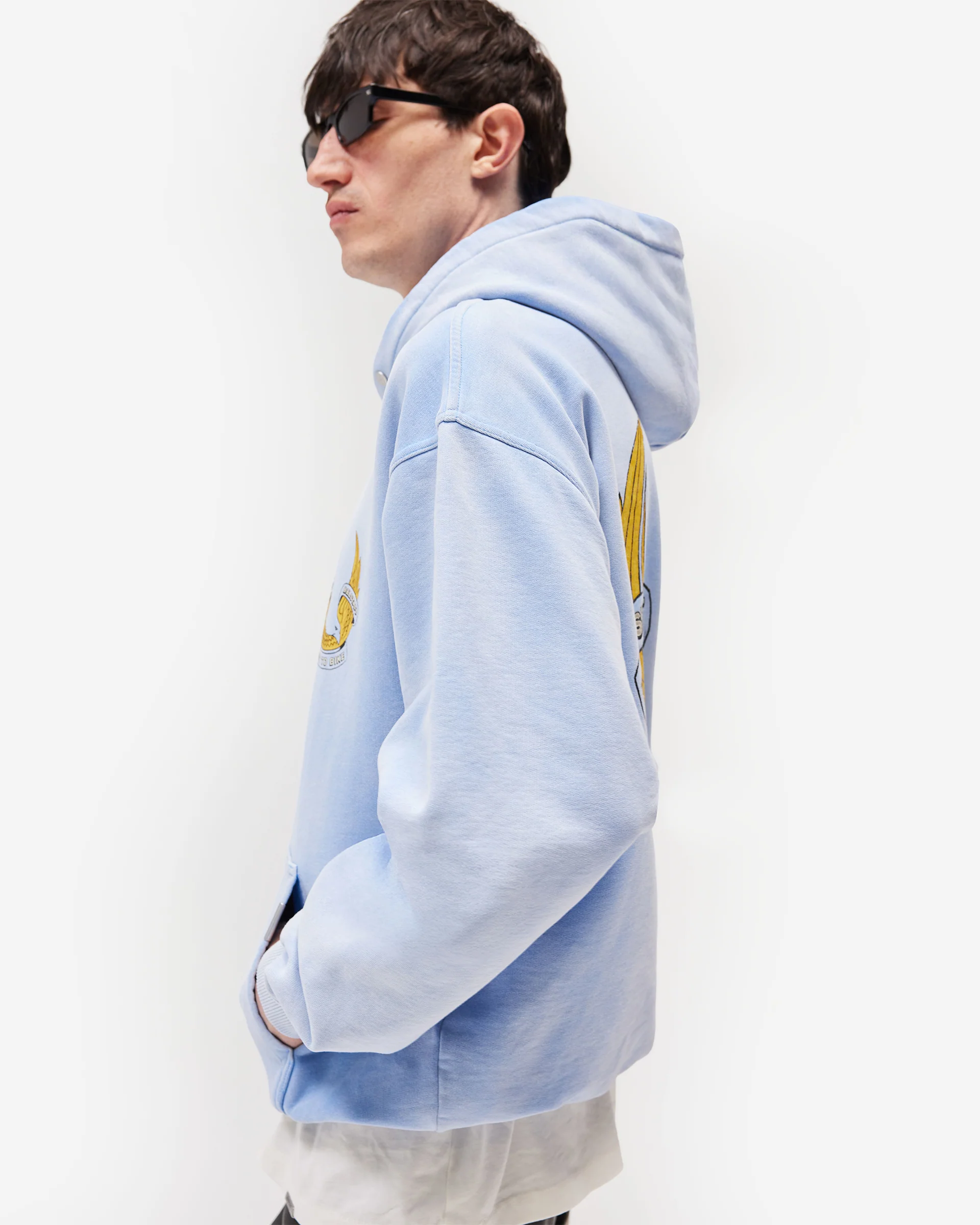 Represent X Belstaff Born To Bike Hoodie - Mid Blue - Image 8
