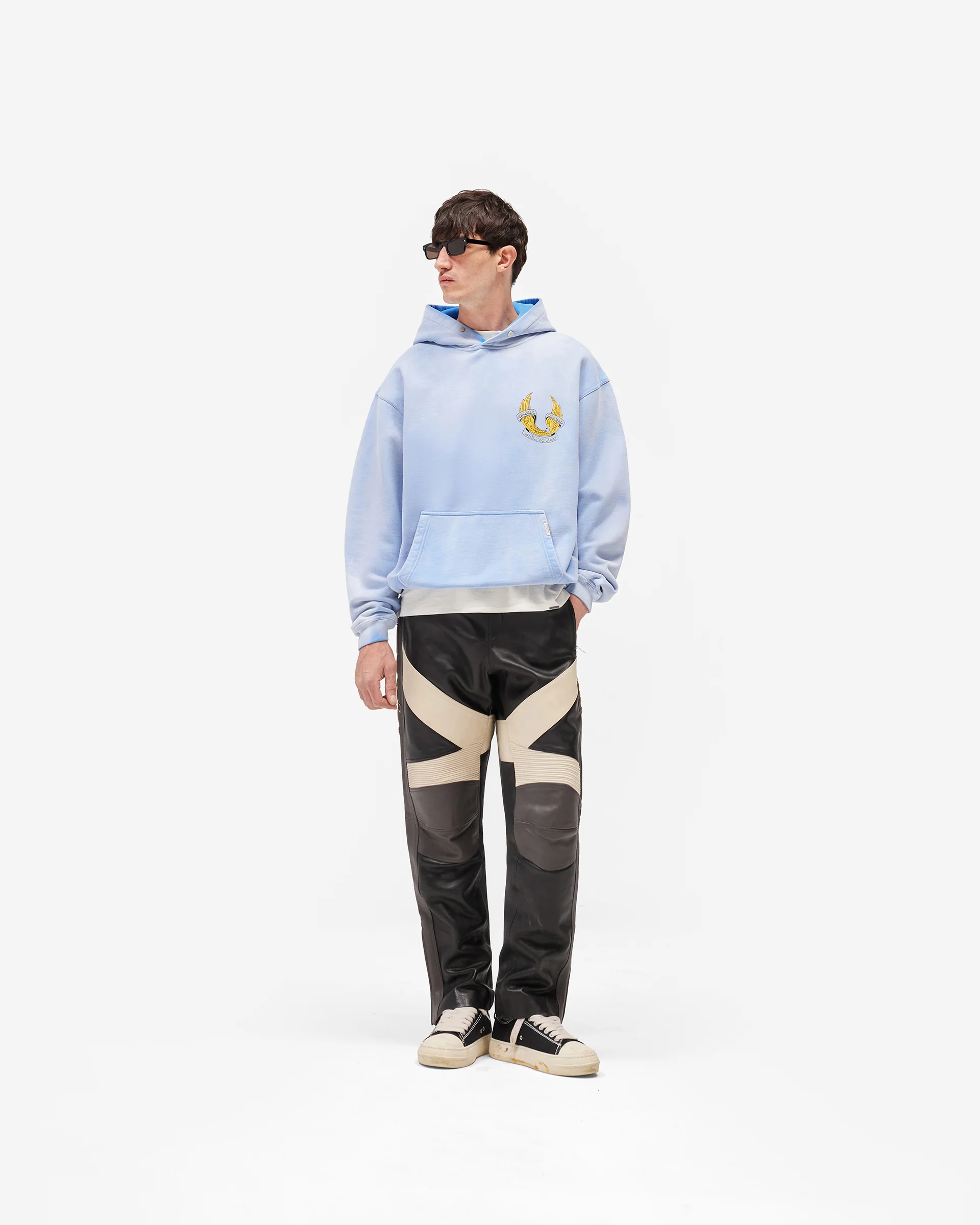 Represent X Belstaff Born To Bike Hoodie - Mid Blue - Image 9