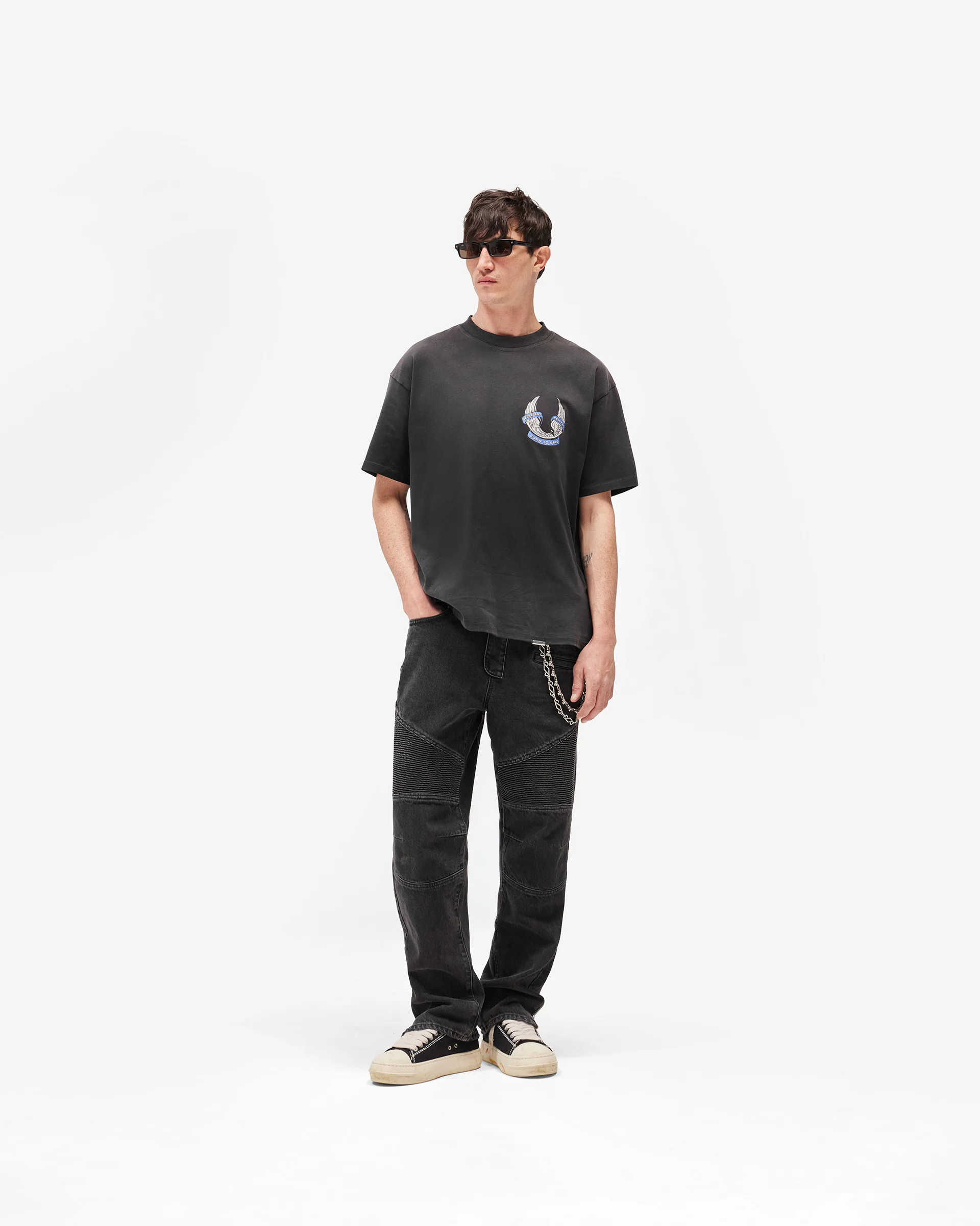 Represent X Belstaff Born To Bike T-Shirt - Aged Black - Image 11