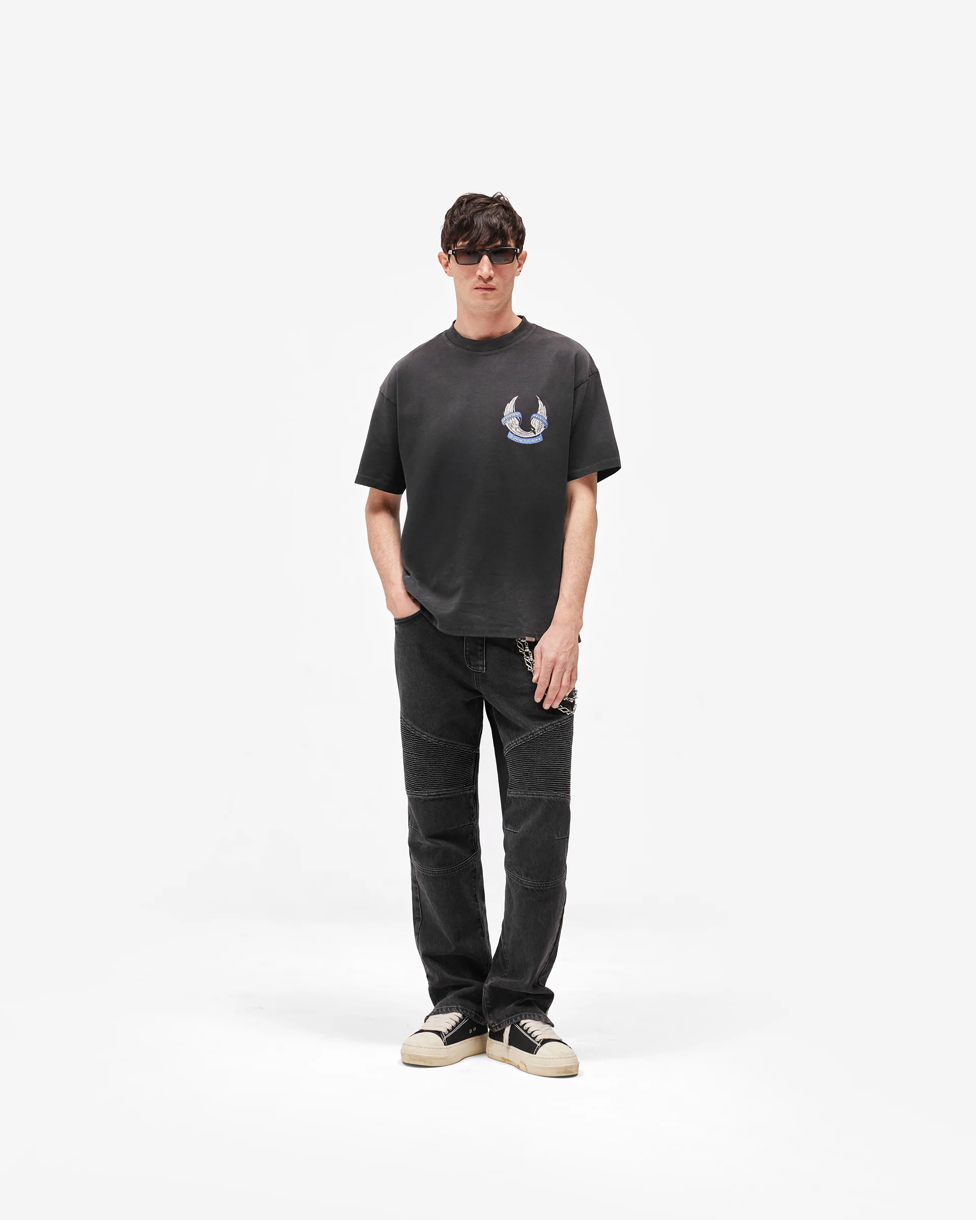 Represent X Belstaff Born To Bike T-Shirt - Aged Black - Image 12