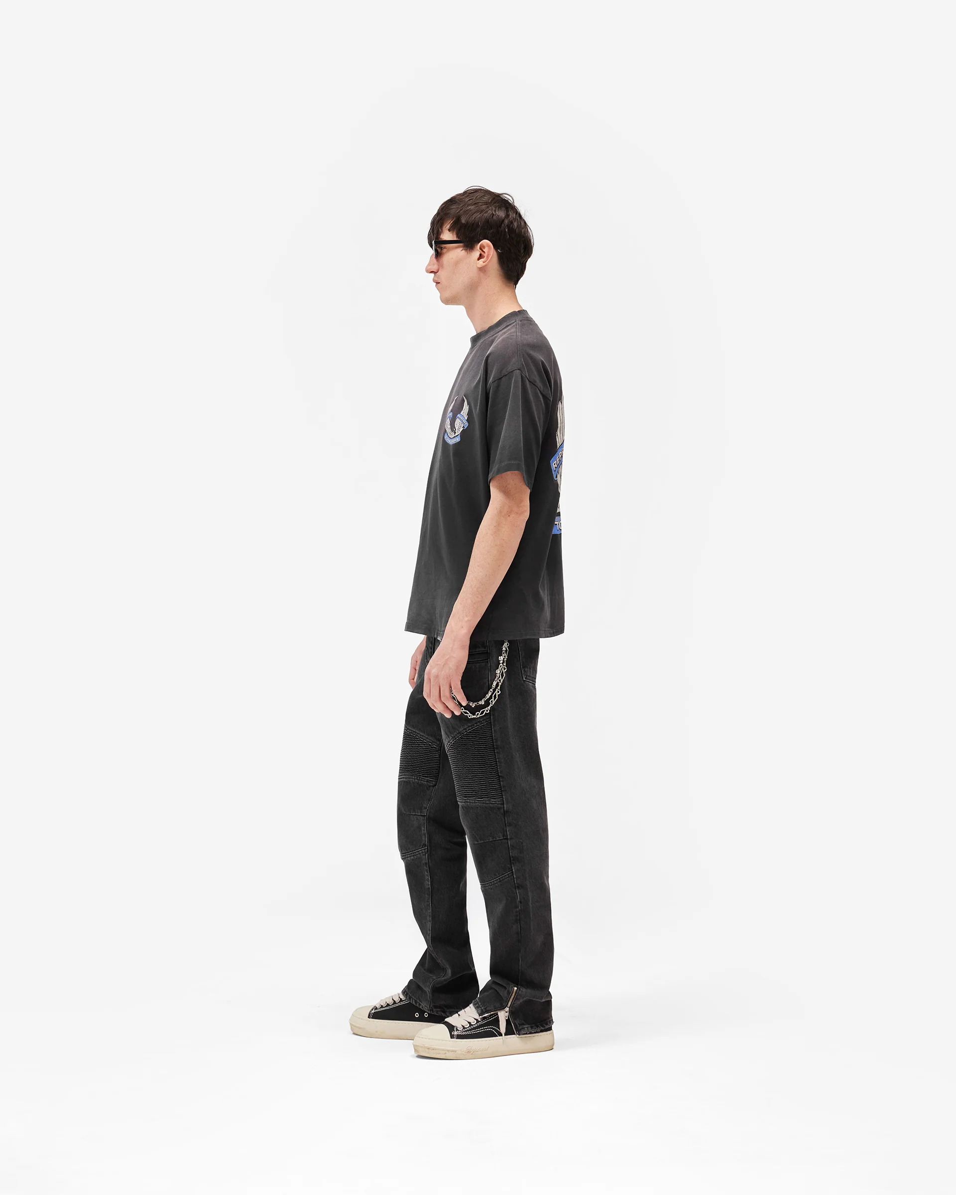 Represent X Belstaff Born To Bike T-Shirt - Aged Black - Image 13
