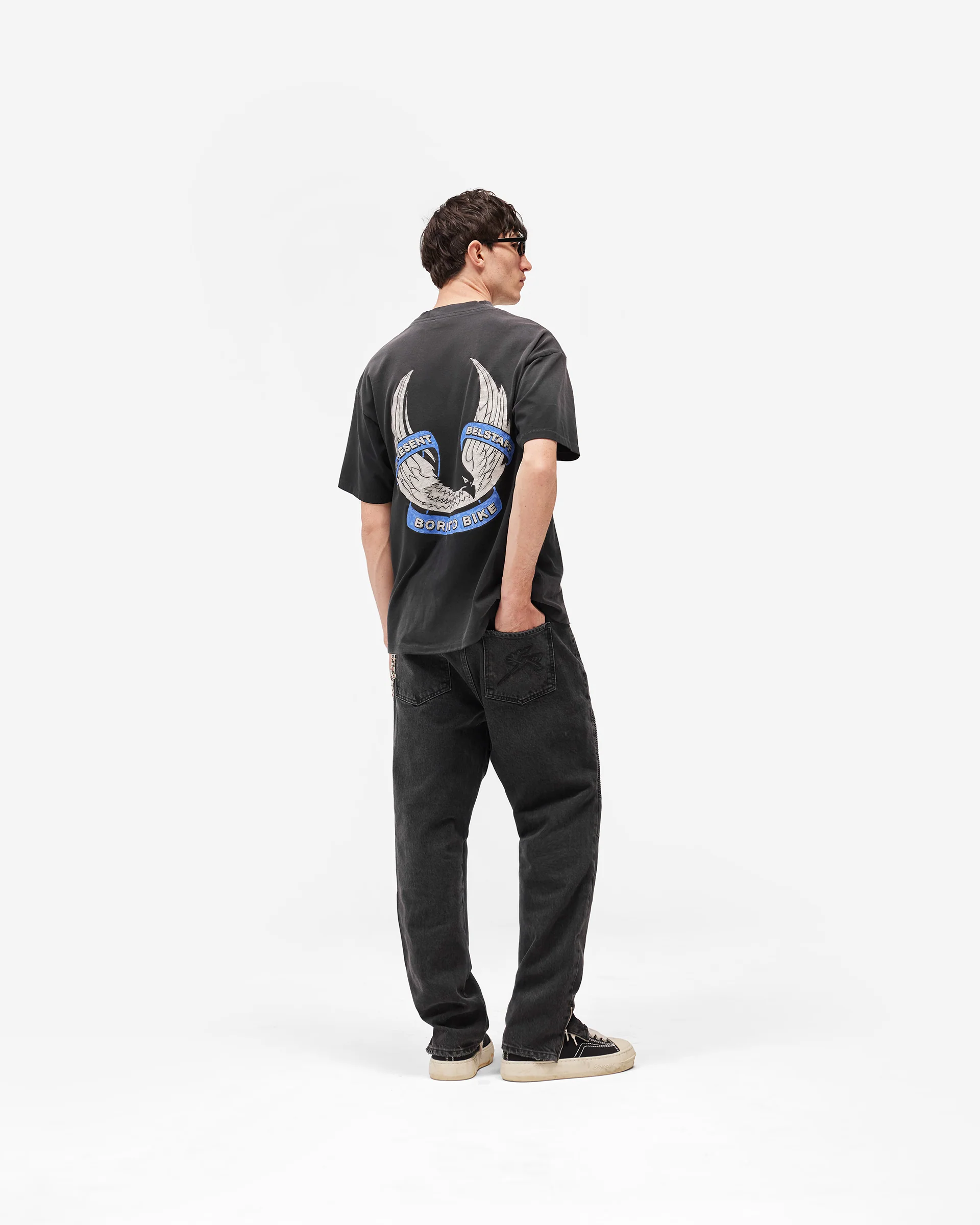 Represent X Belstaff Born To Bike T-Shirt - Aged Black - Image 15