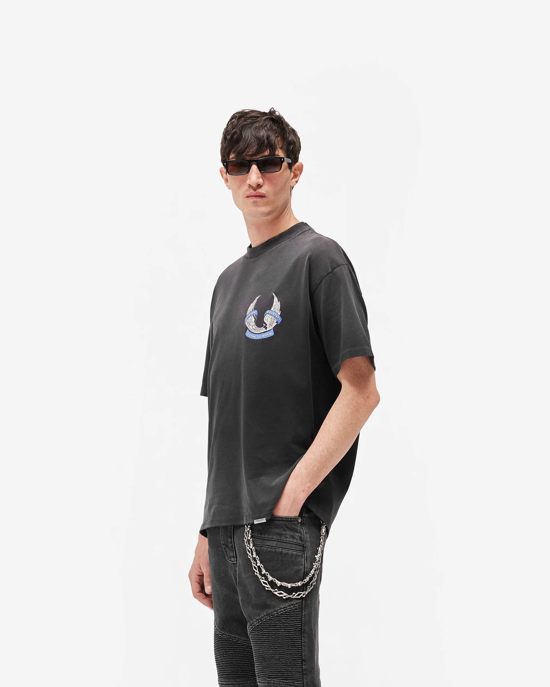 Represent X Belstaff Born To Bike T-Shirt - Aged Black - Image 4