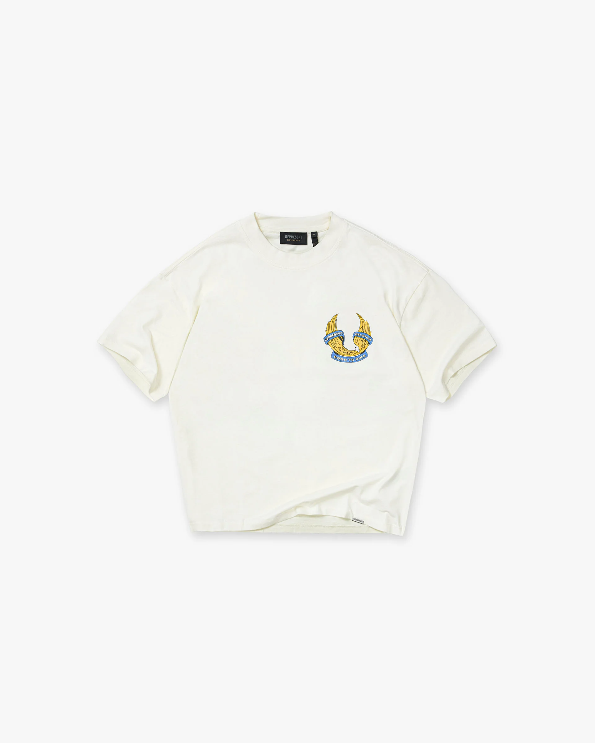 Represent X Belstaff Born To Bike T-Shirt - Flat White